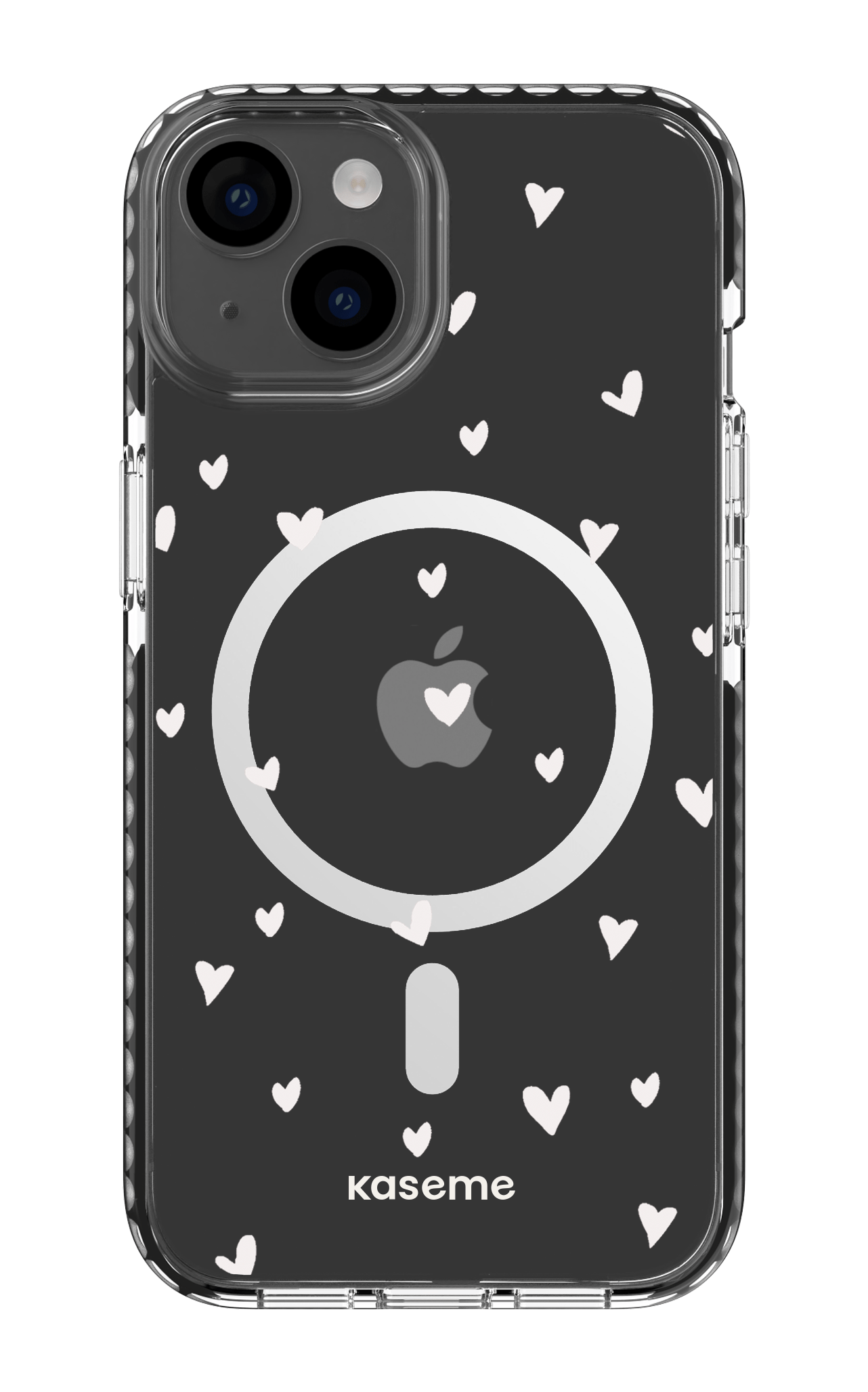 iPhone 14 Clear Case Magsafe - Black Lovely Clear Case -