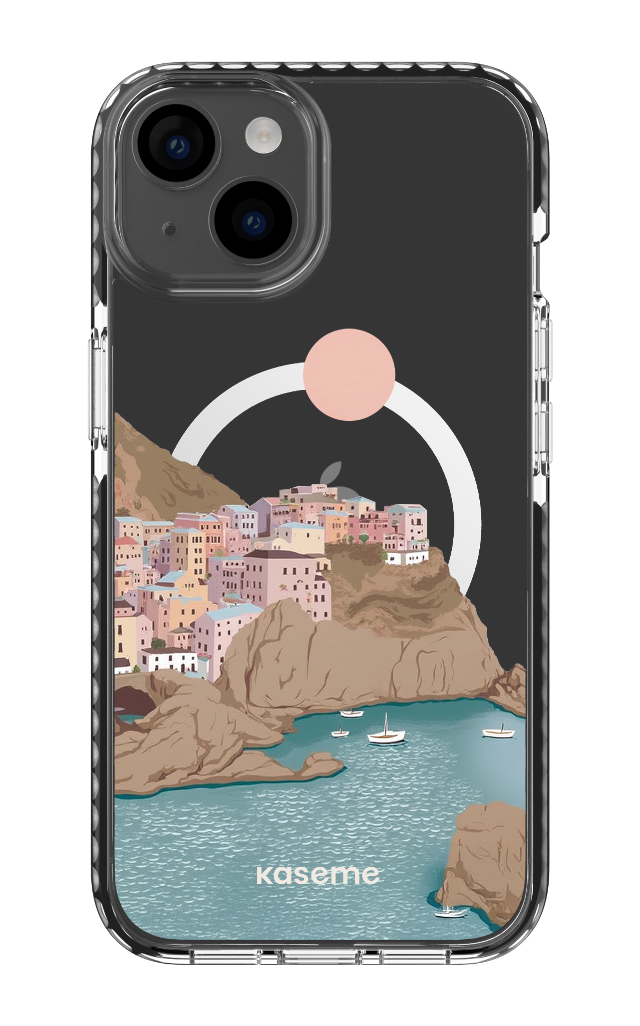 iPhone 14 Clear Case Magsafe - Black Mediterrana Clear Case -