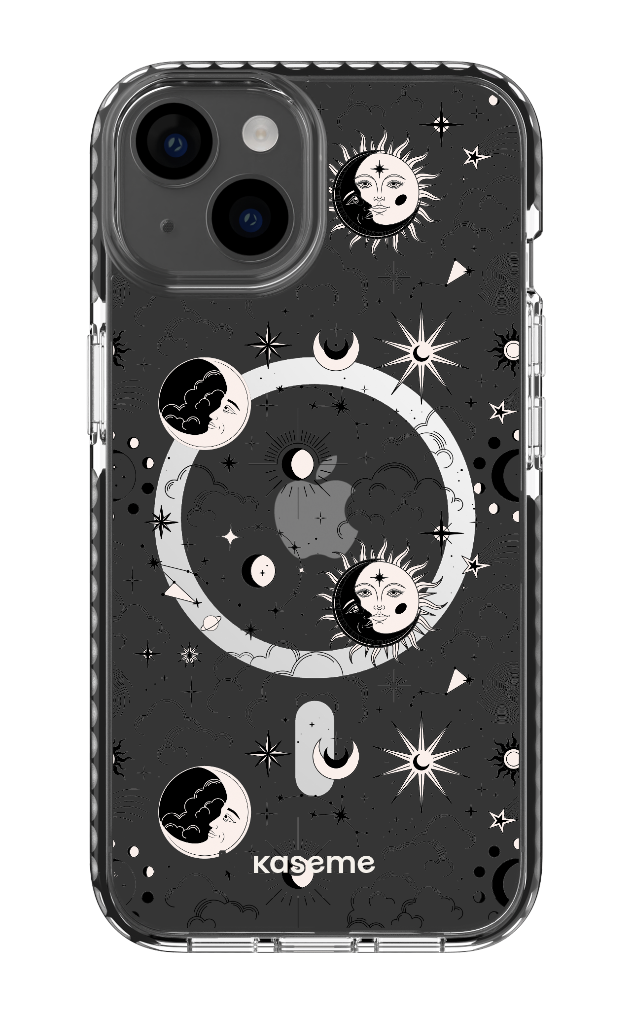 iPhone 14 Clear Case Magsafe - Black Milky Way Black Clear Case -