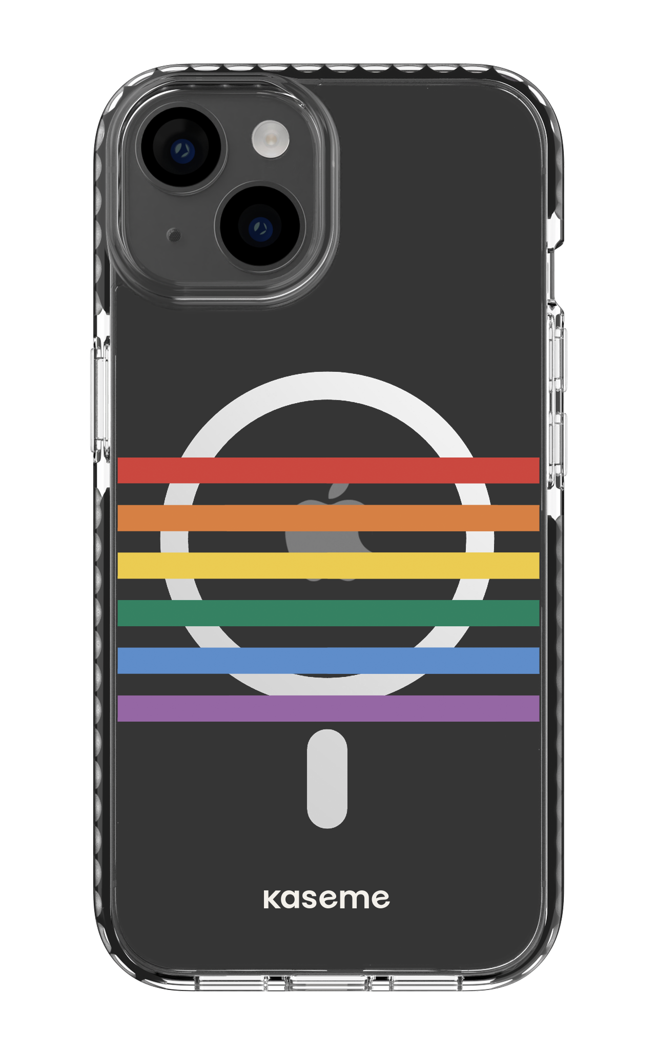 iPhone 14 Clear Case Magsafe - Black Out and proud clear case -