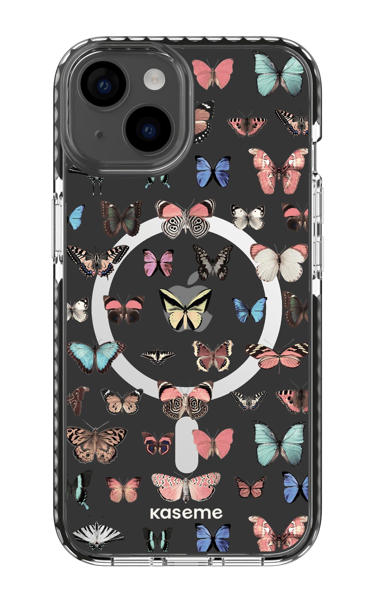 iPhone 14 Clear Case Magsafe - Black Paloma Clear Case -