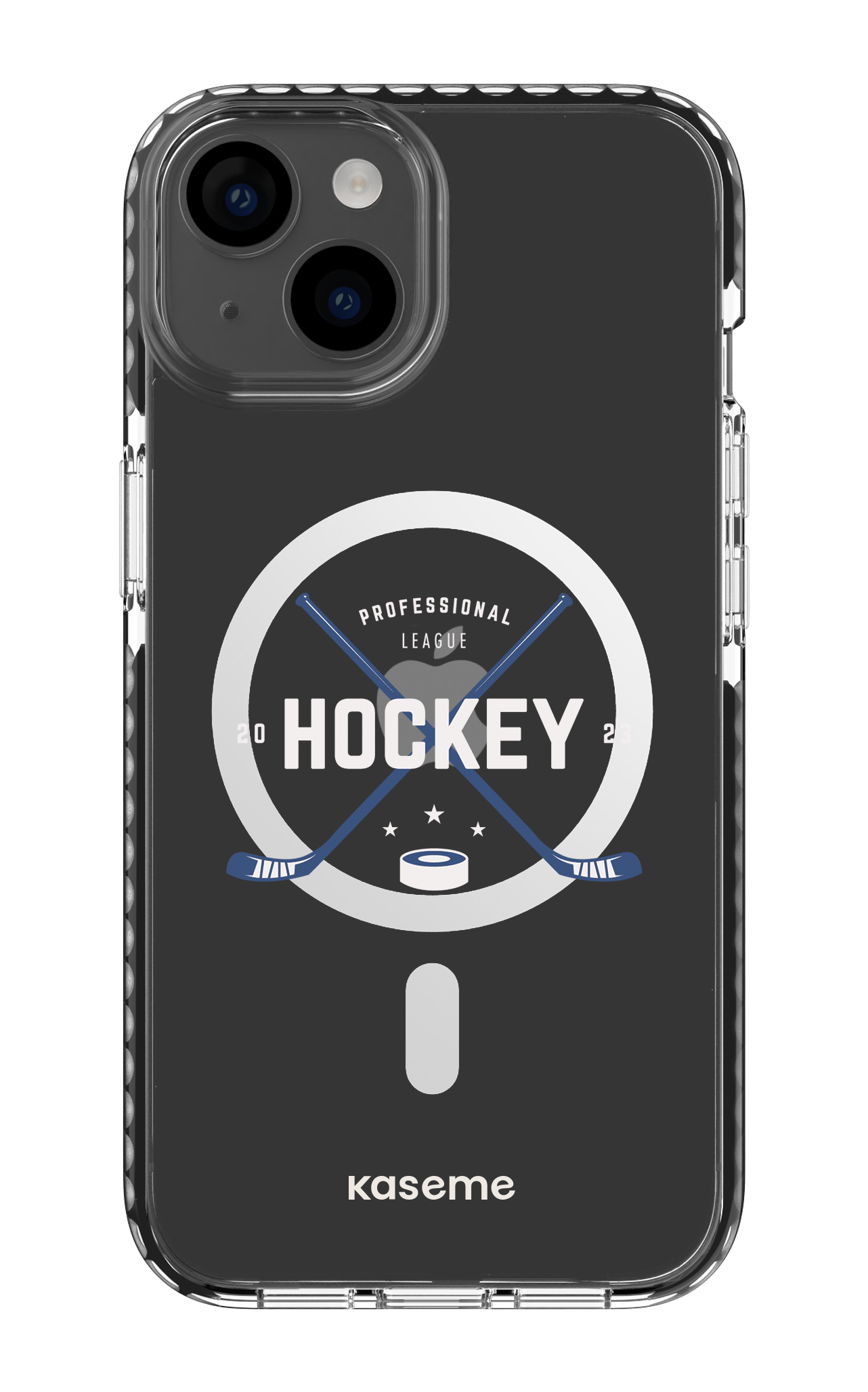 iPhone 14 Clear Case Magsafe - Black Playoffs clear case -