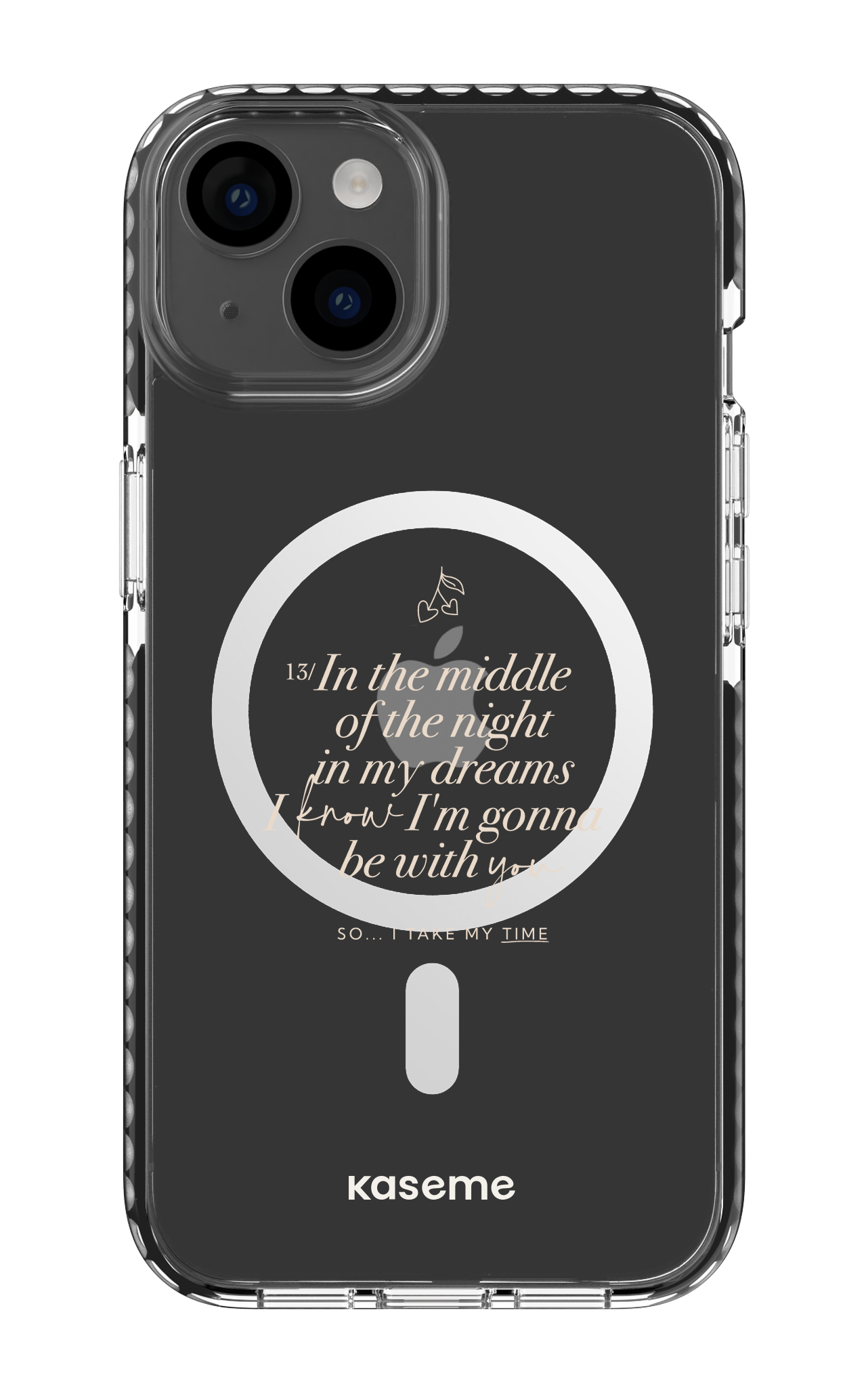 iPhone 14 Clear Case Magsafe - Black Ready For It Clear Case -