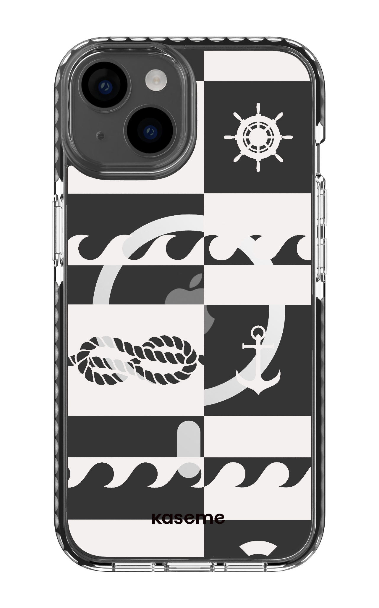 iPhone 14 Clear Case Magsafe - Black Sail Clear Case -