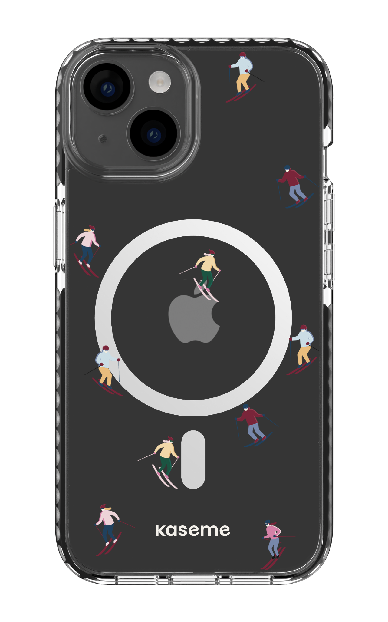 iPhone 14 Clear Case Magsafe - Black Slope Clear Case -