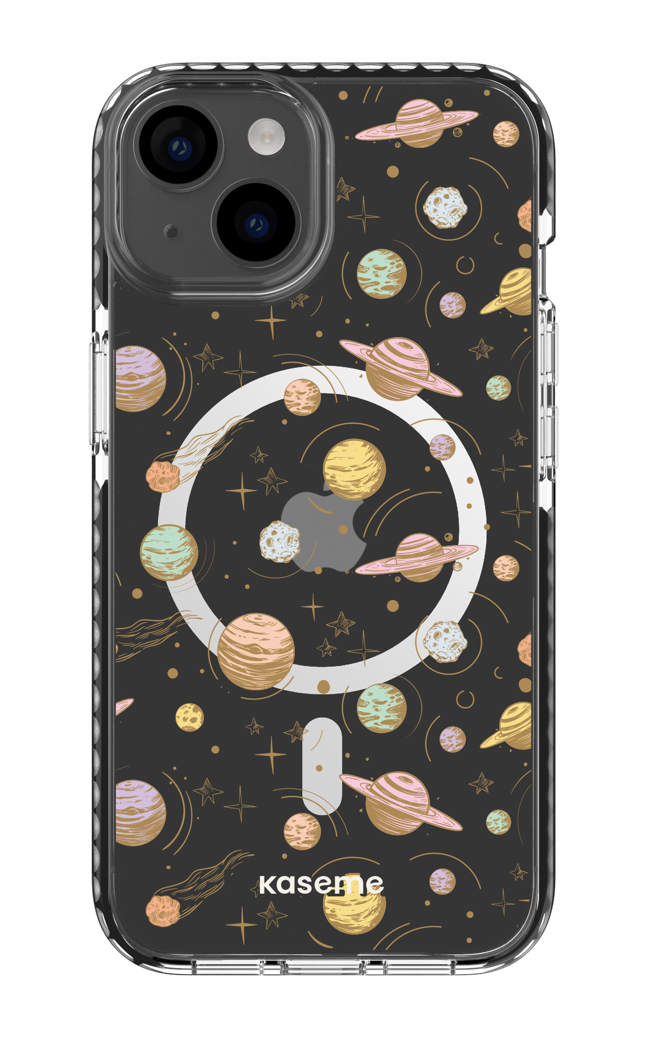 iPhone 14 Clear Case Magsafe - Black Solar Clear Case -