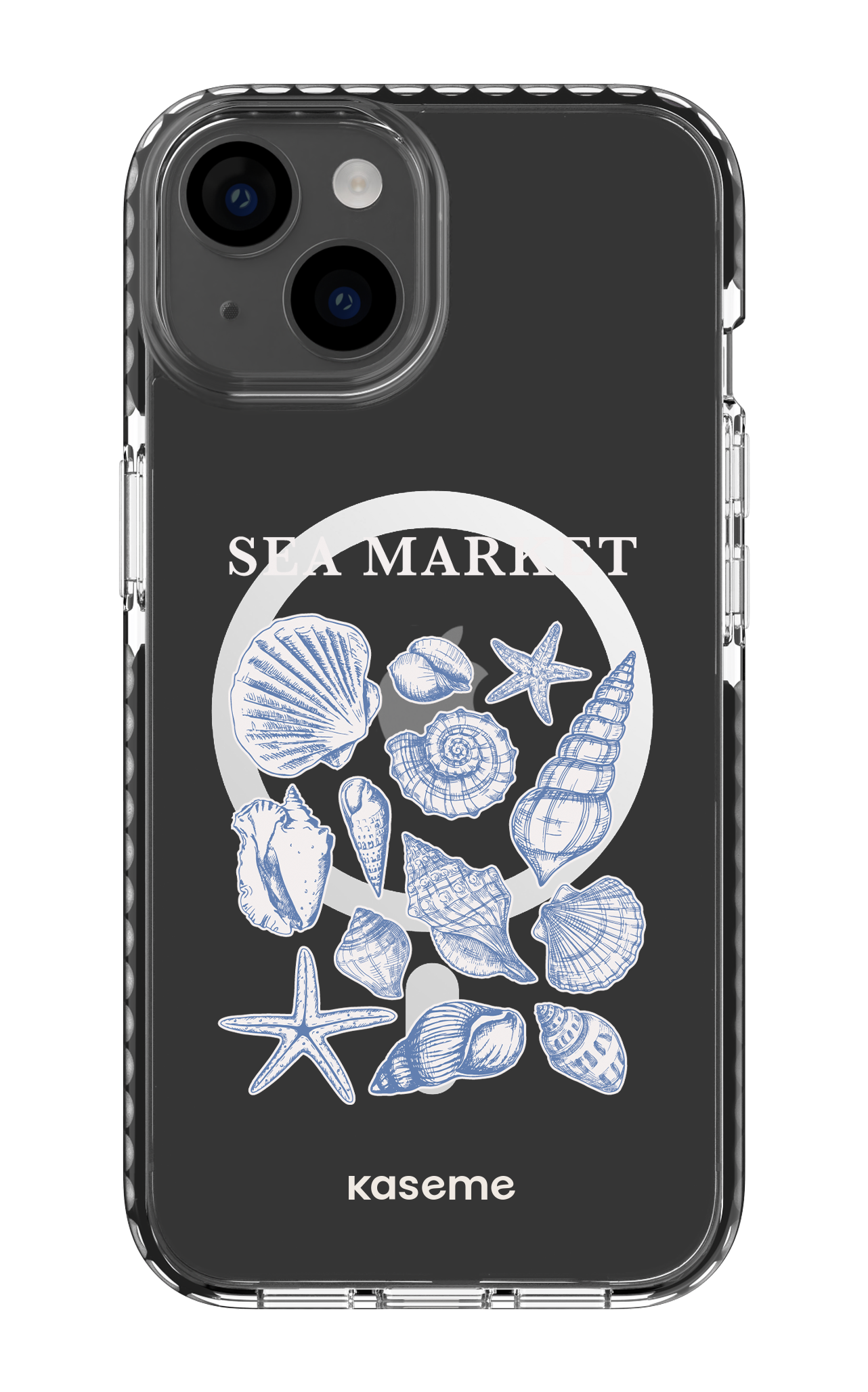 iPhone 14 Clear Case Magsafe - Black Souvenir Clear Case -