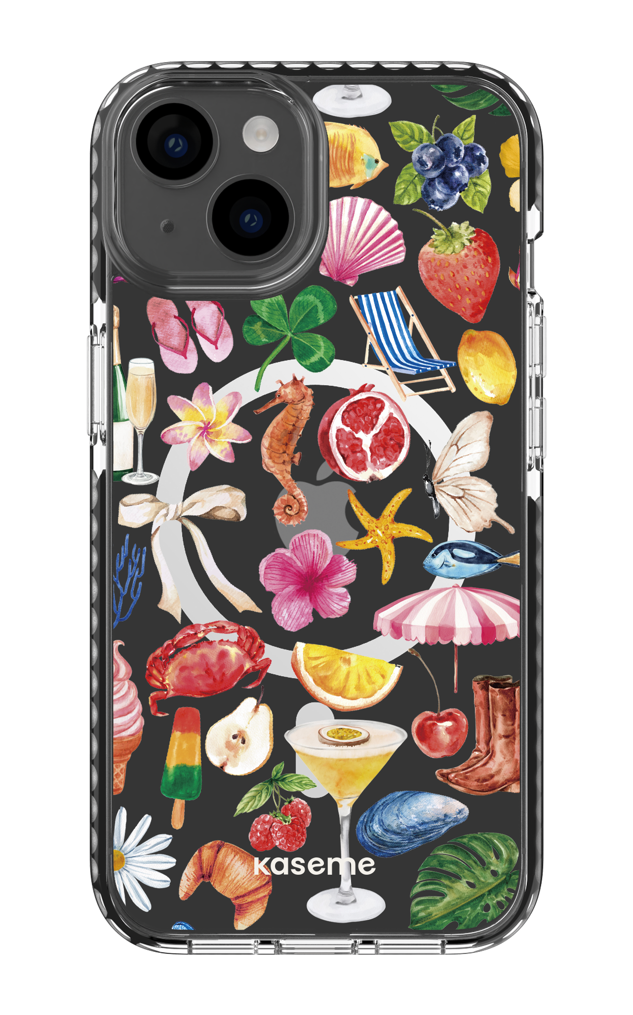 iPhone 14 Clear Case Magsafe - Black St-Tropez Clear Case -