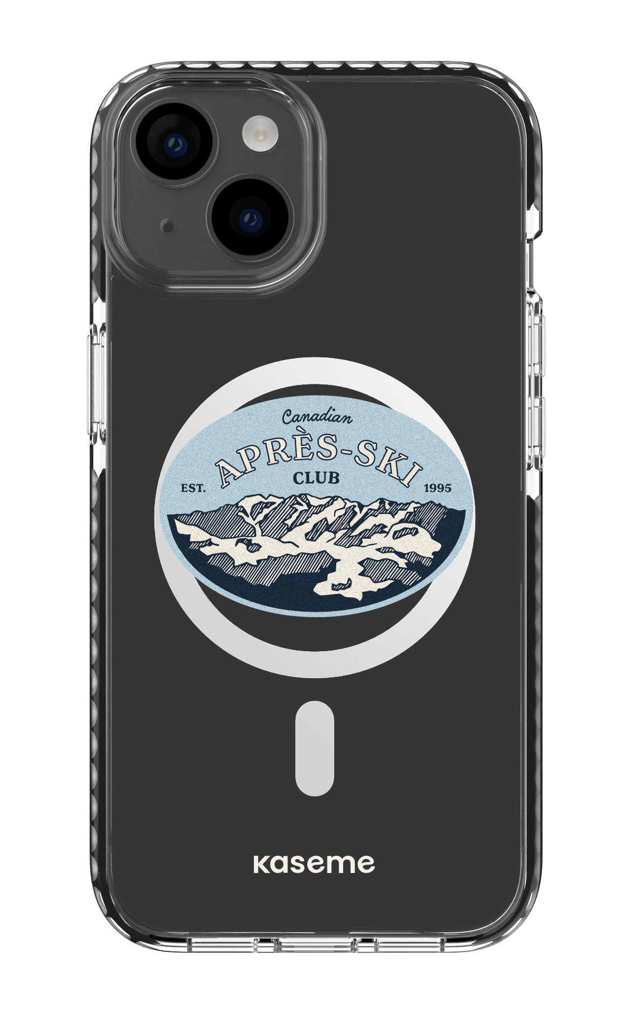 iPhone 14 Clear Case Magsafe - Black Whistler Clear Case -