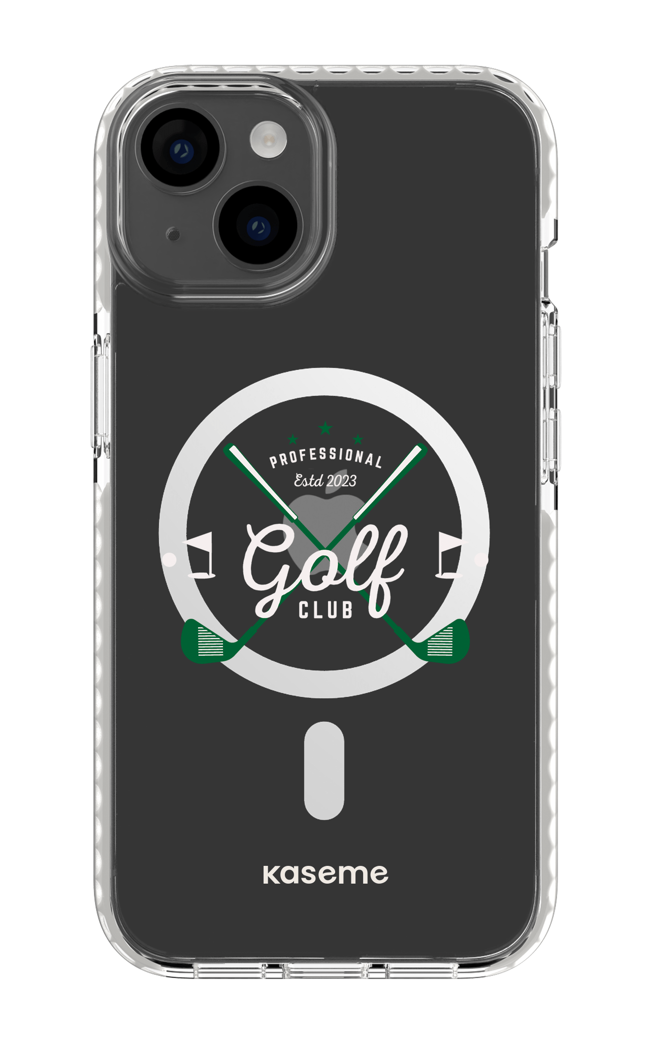 iPhone 14 Clear Case Magsafe - White Bogey clear case -