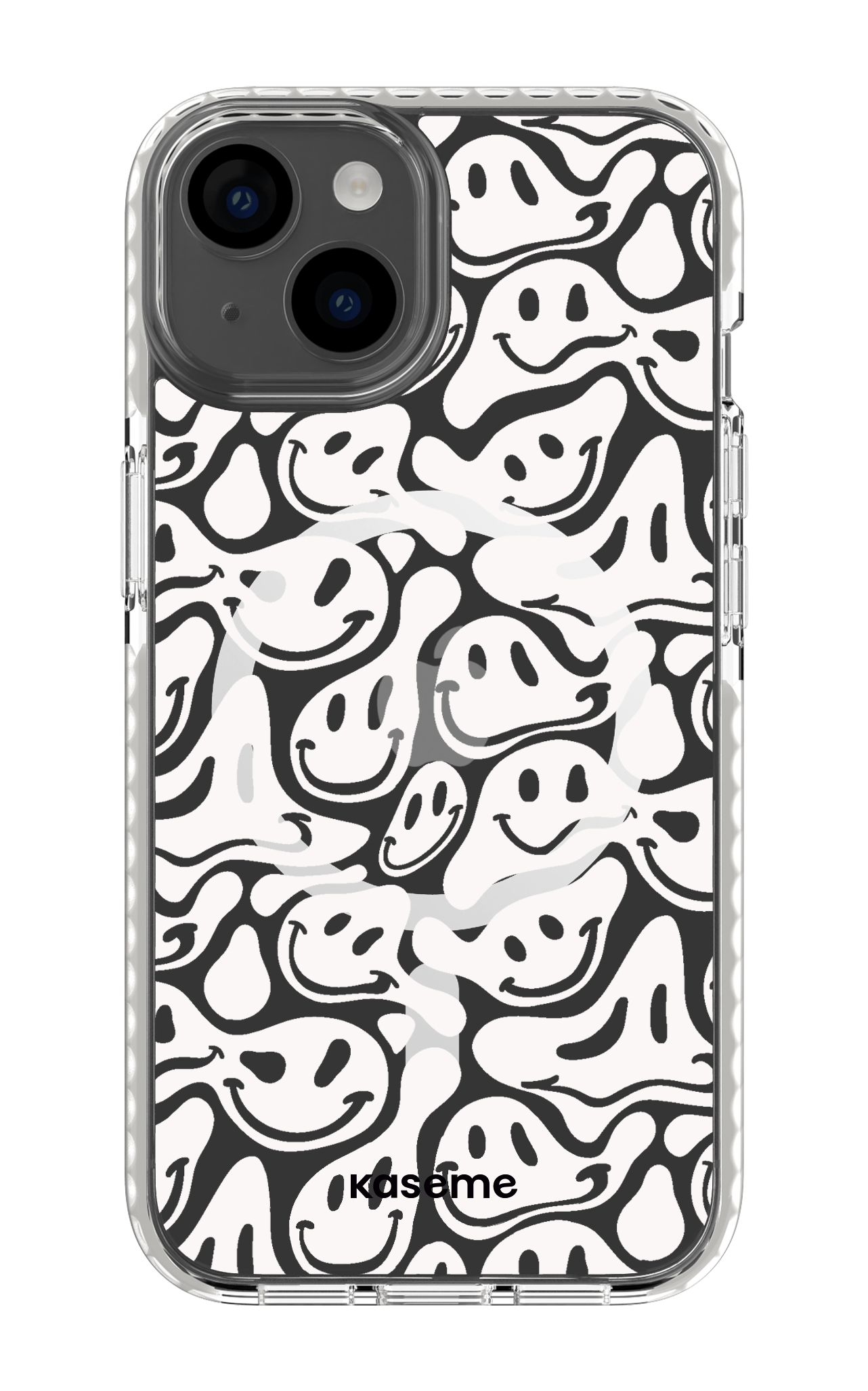 iPhone 14 Clear Case Magsafe - White Dystopia Clear Case -