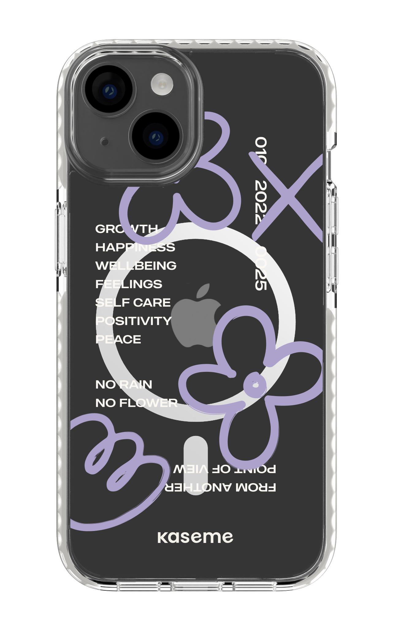 iPhone 14 Clear Case Magsafe - White Feelings purple clear case -