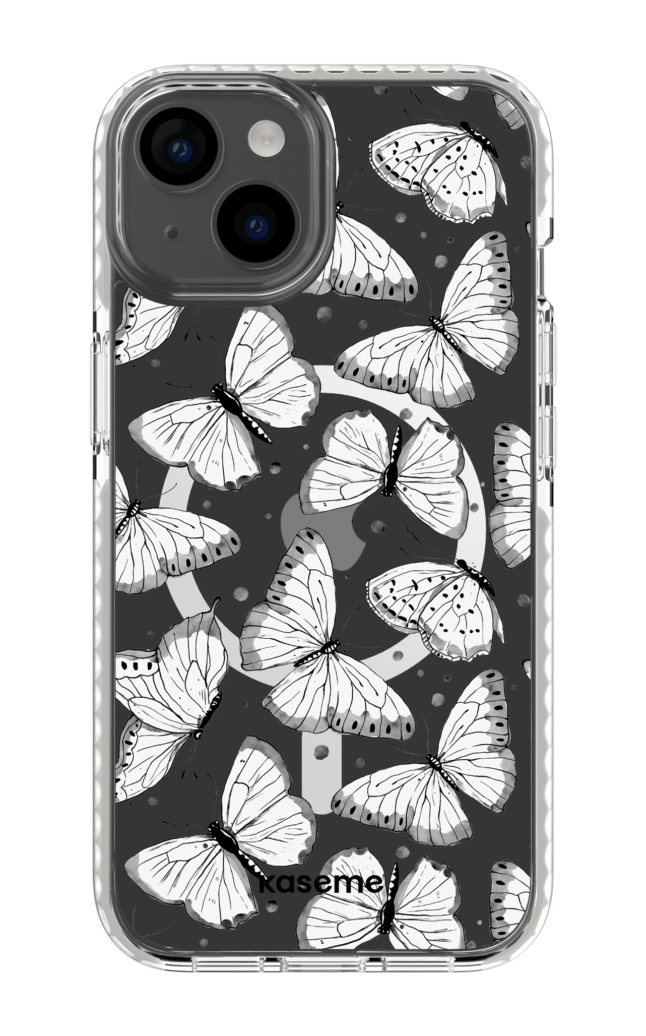 iPhone 14 Clear Case Magsafe - White Float Clear Case -