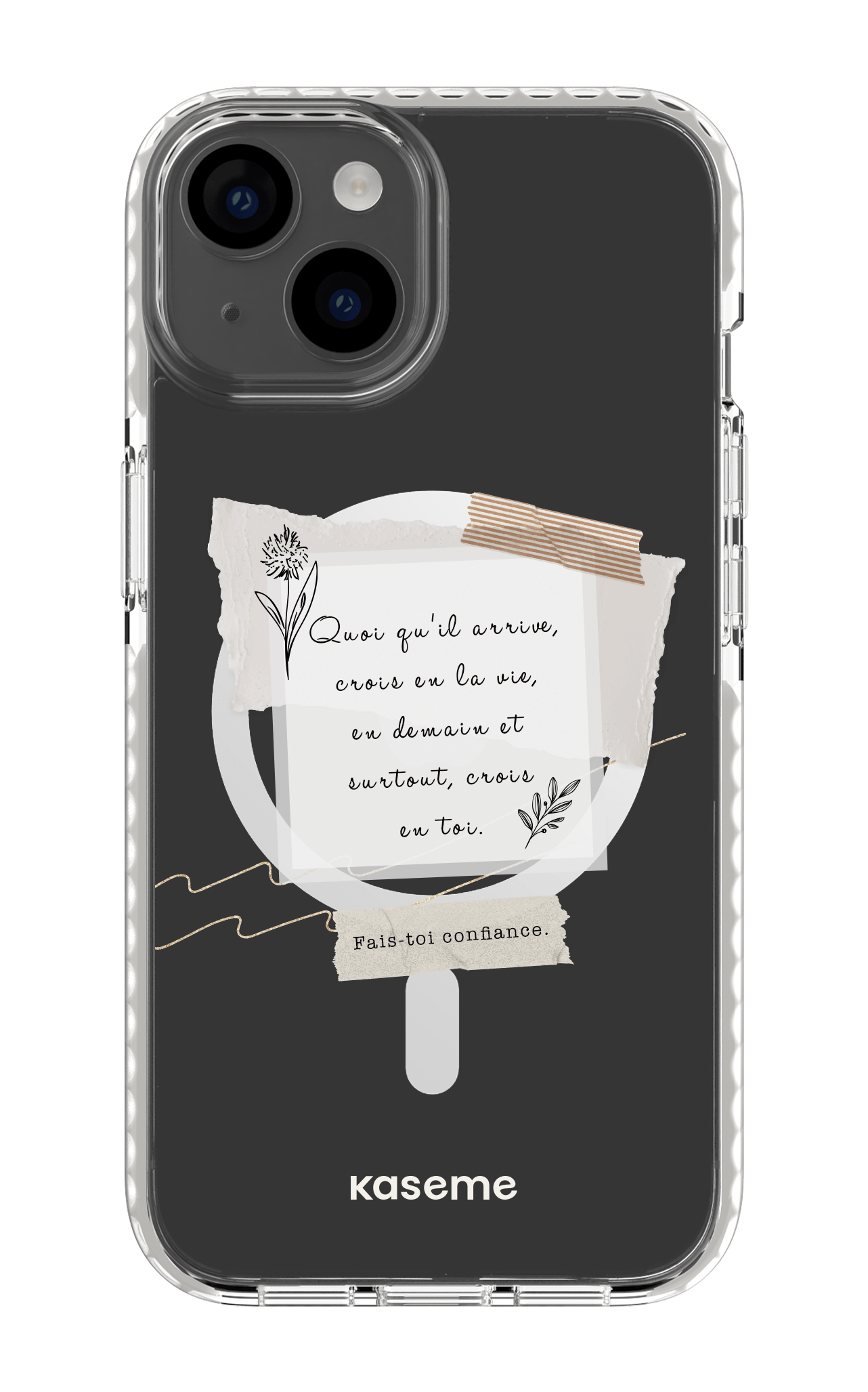 iPhone 14 Clear Case Magsafe - White Foi Clear Case -