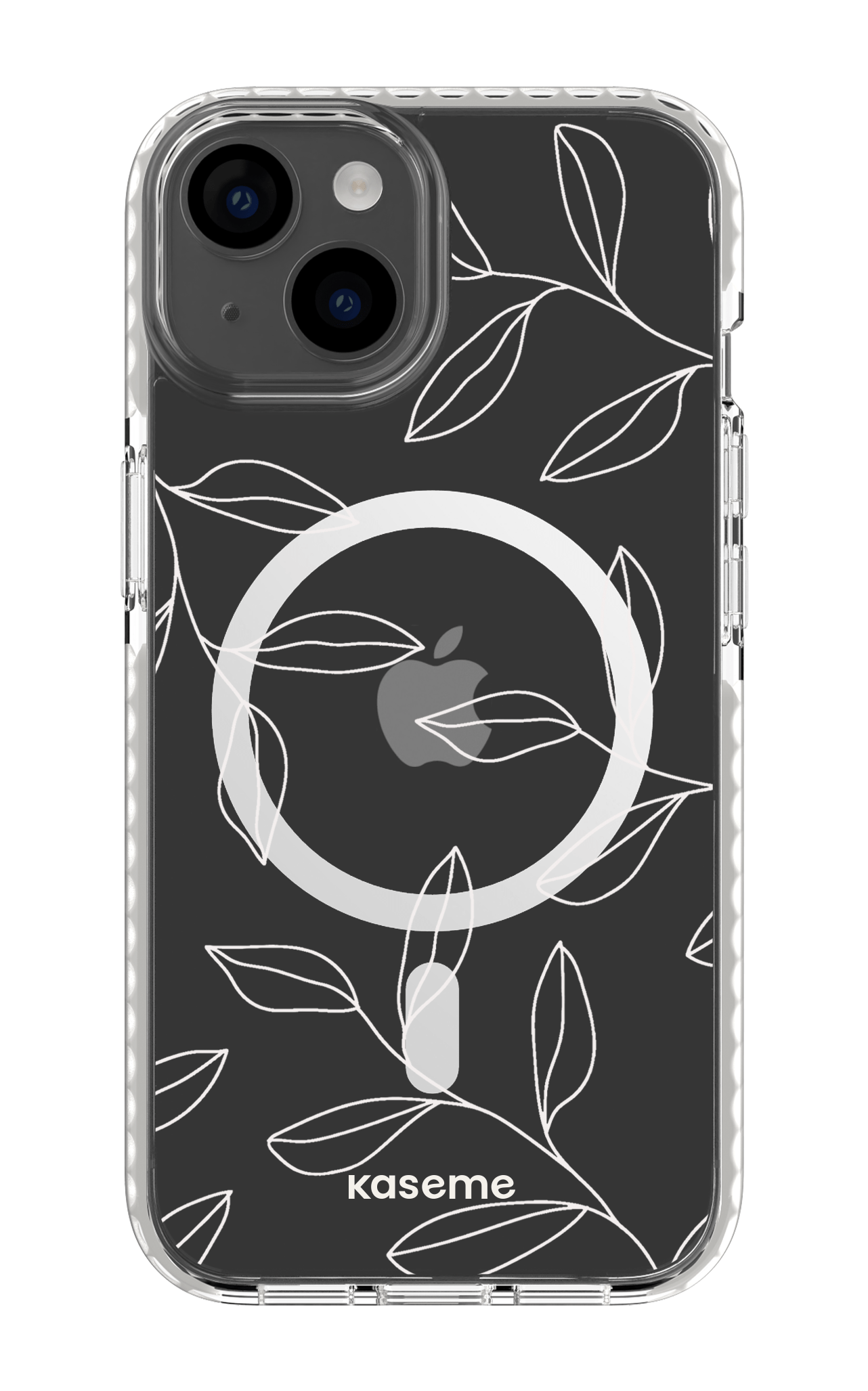 iPhone 14 Clear Case Magsafe - White Gloomy Clear Case -