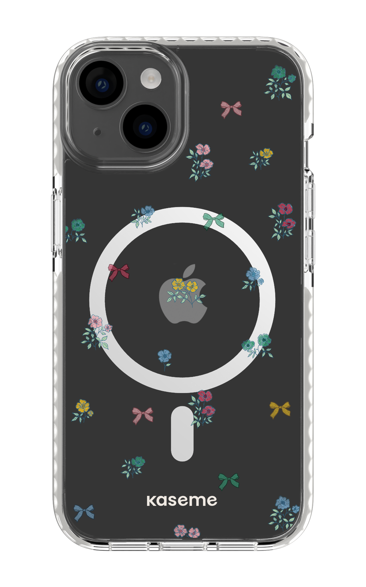 iPhone 14 Clear Case Magsafe - White Graceful Clear Case -