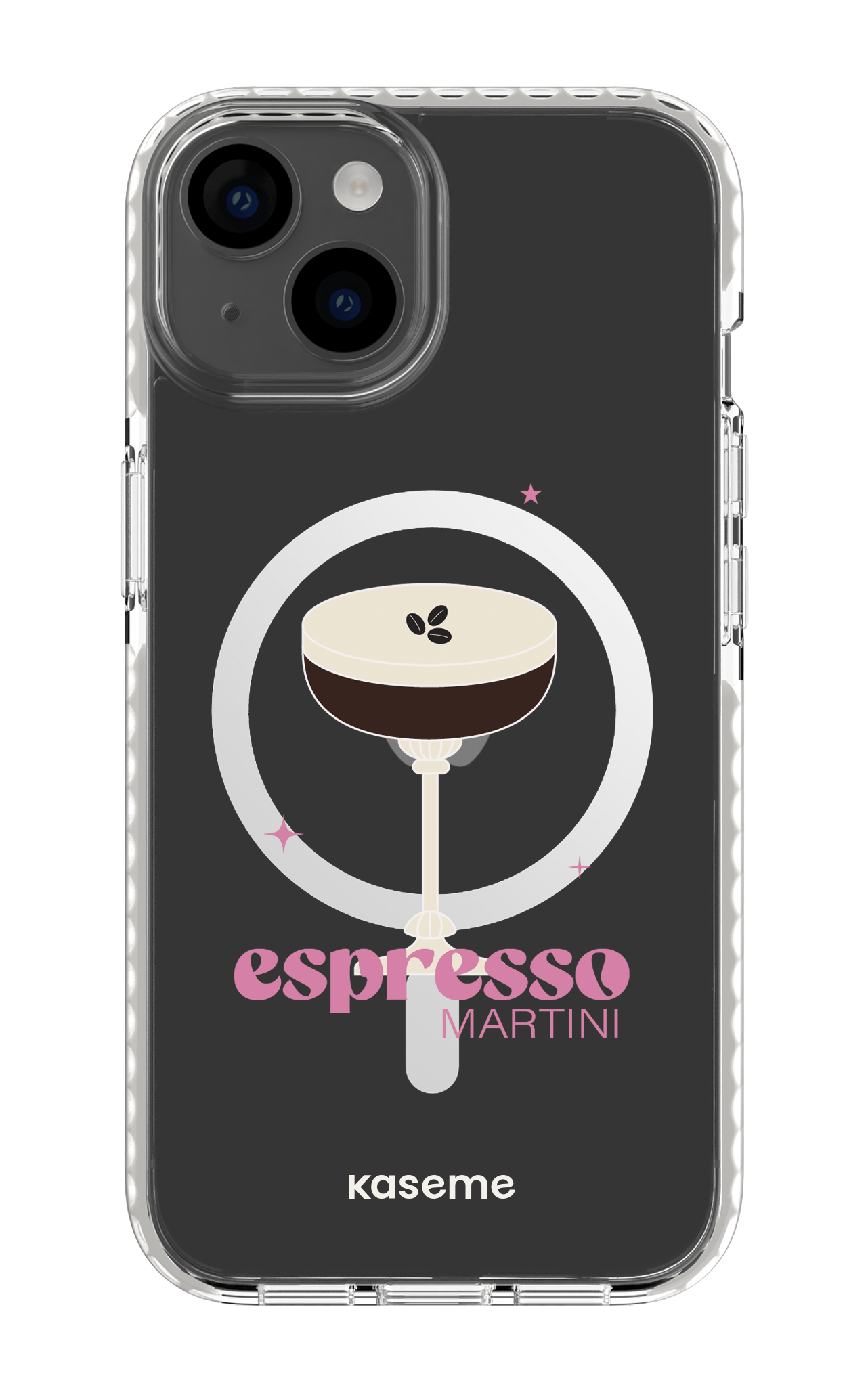 iPhone 14 Clear Case Magsafe - White Hold My Tiny Clear Case -