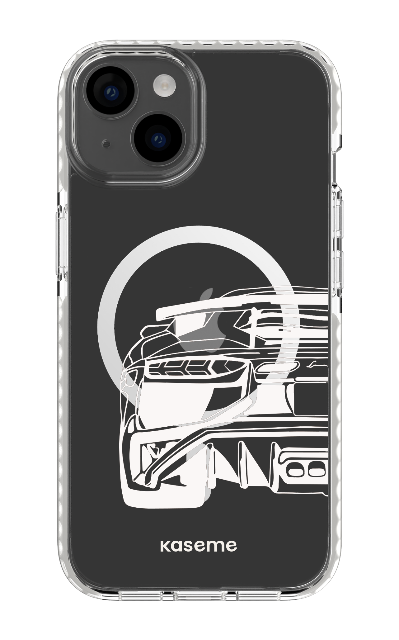 iPhone 14 Clear Case Magsafe - White Lambo clear case -