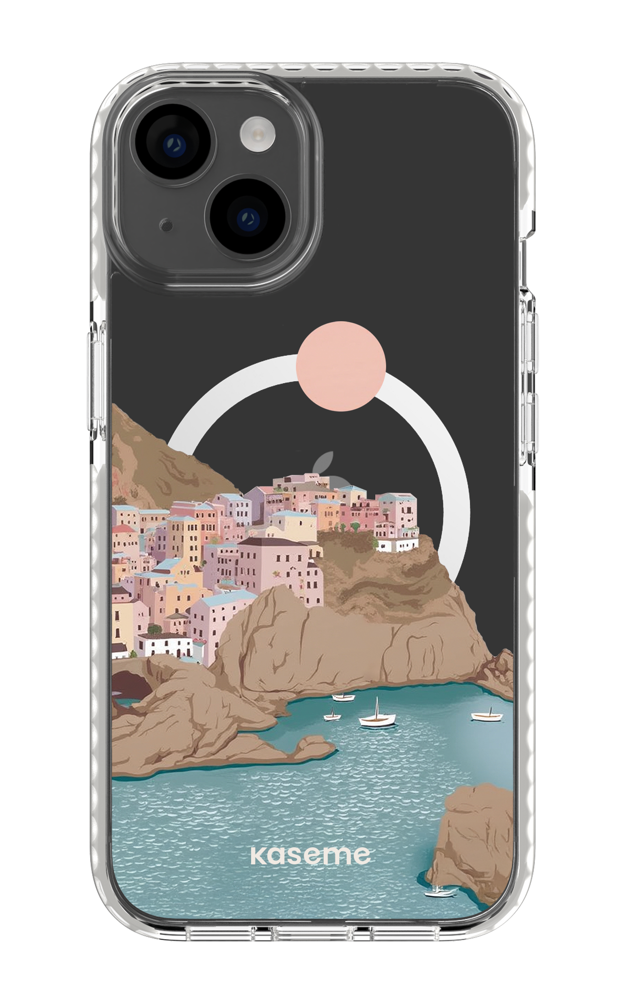 iPhone 14 Clear Case Magsafe - White Mediterrana Clear Case -