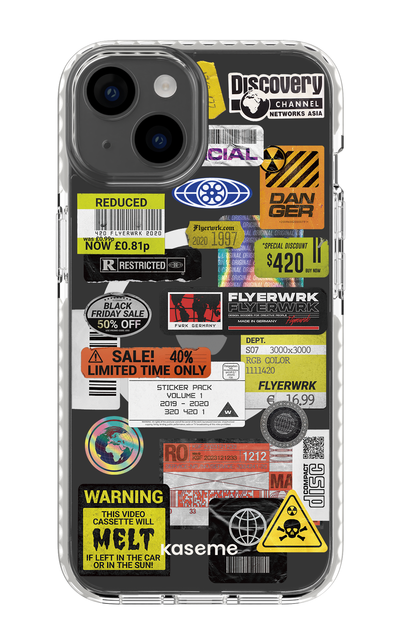 iPhone 14 Clear Case Magsafe - White Melt Clear Case -