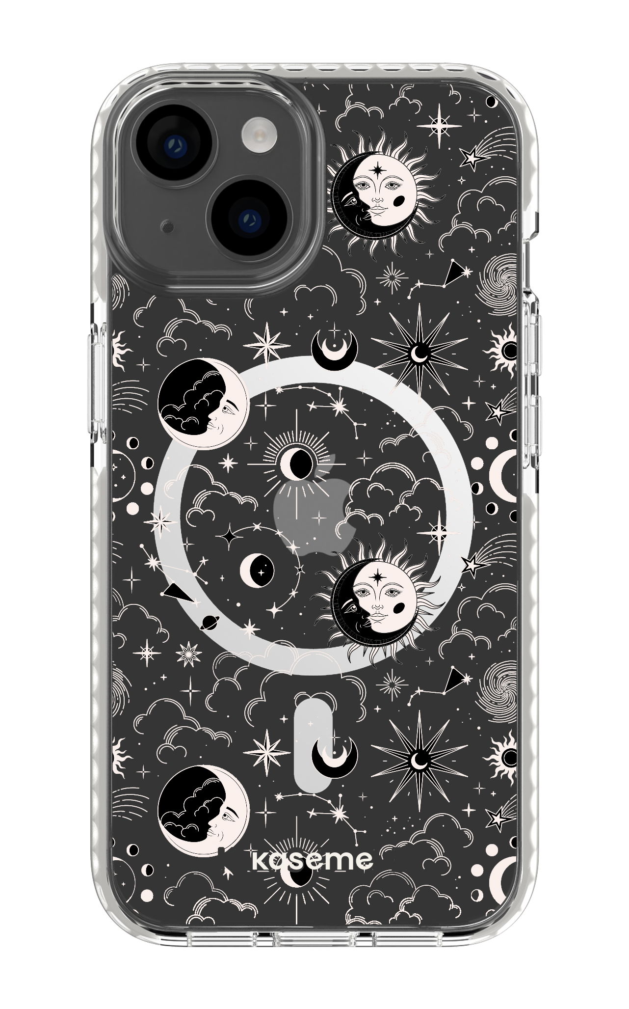 iPhone 14 Clear Case Magsafe - White Milky Way White Clear Case -