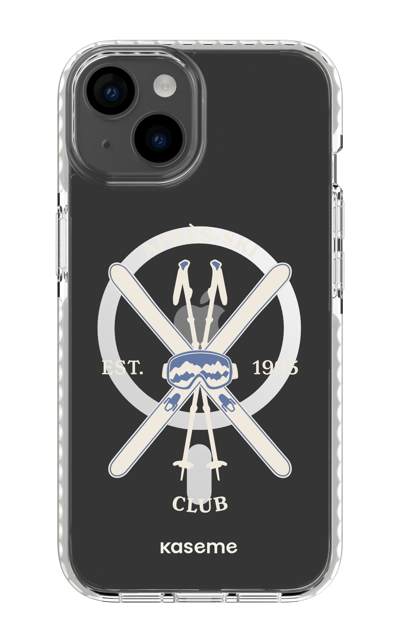 iPhone 14 Clear Case Magsafe - White Off-Track Clear Case -