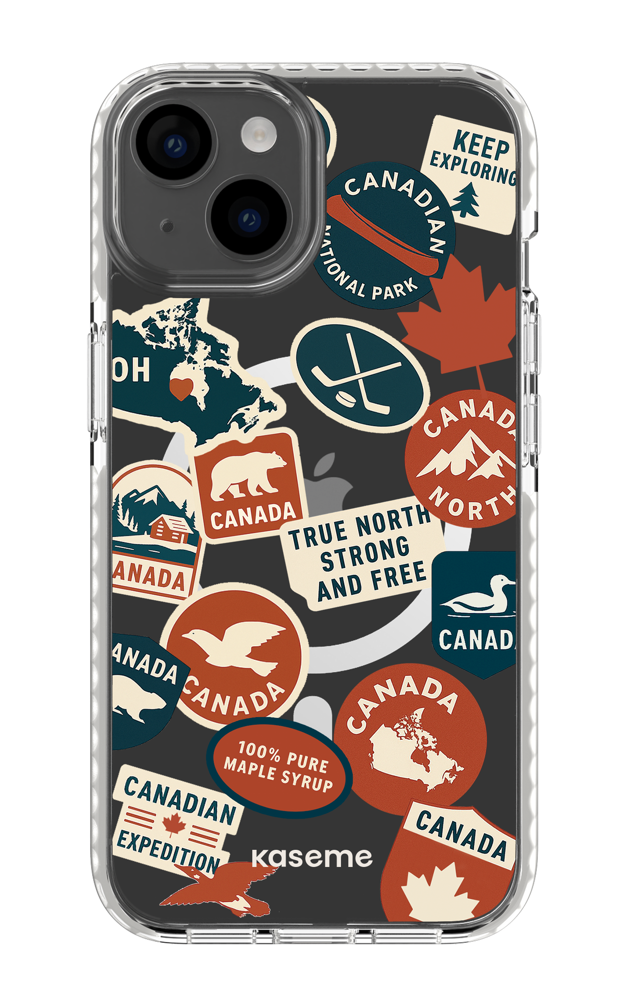 iPhone 14 Clear Case Magsafe - White Oh Maple -