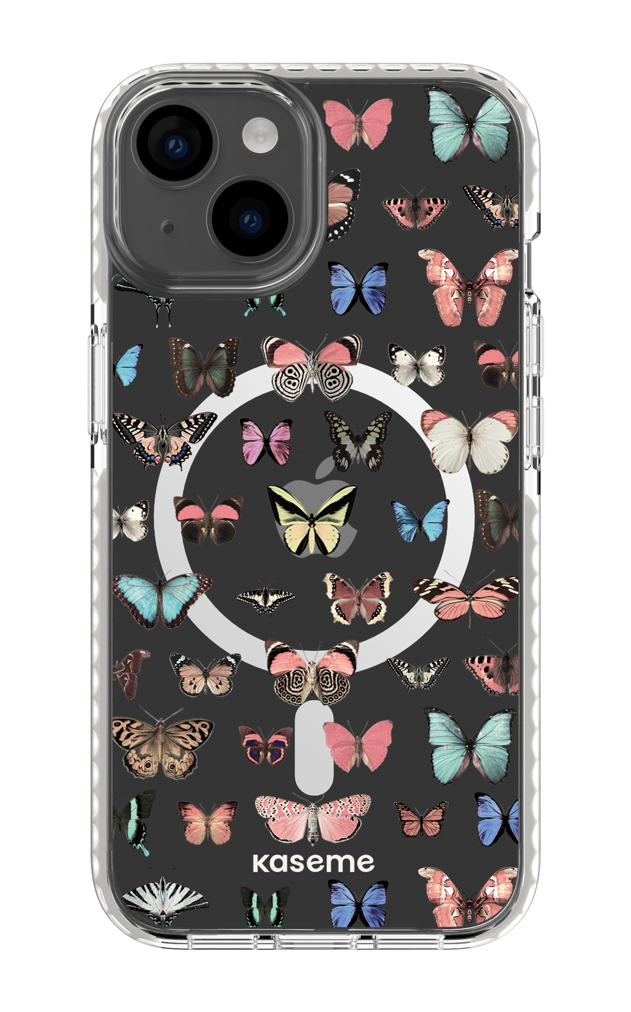 iPhone 14 Clear Case Magsafe - White Paloma clear case -