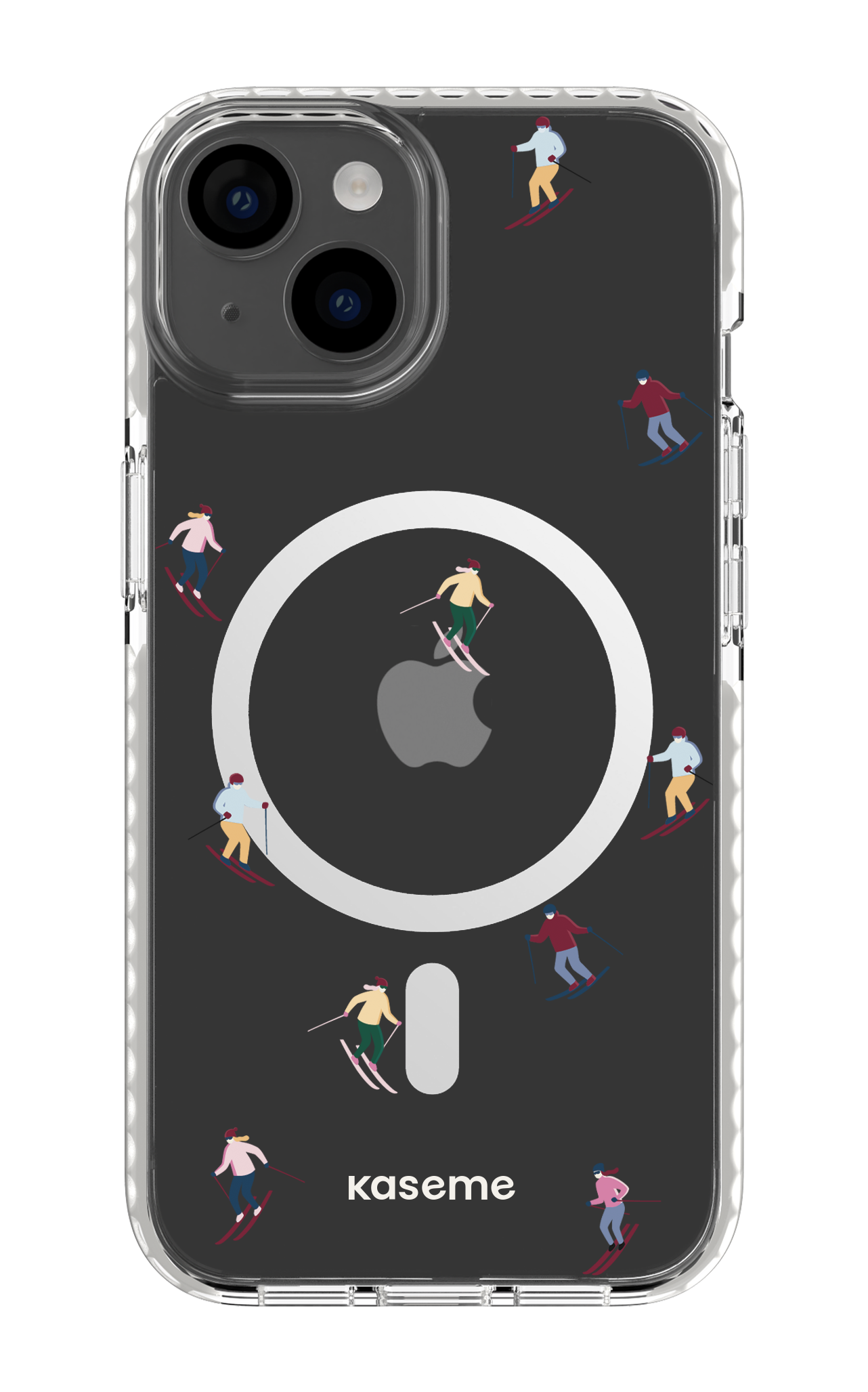 iPhone 14 Clear Case Magsafe - White Slope Clear Case -