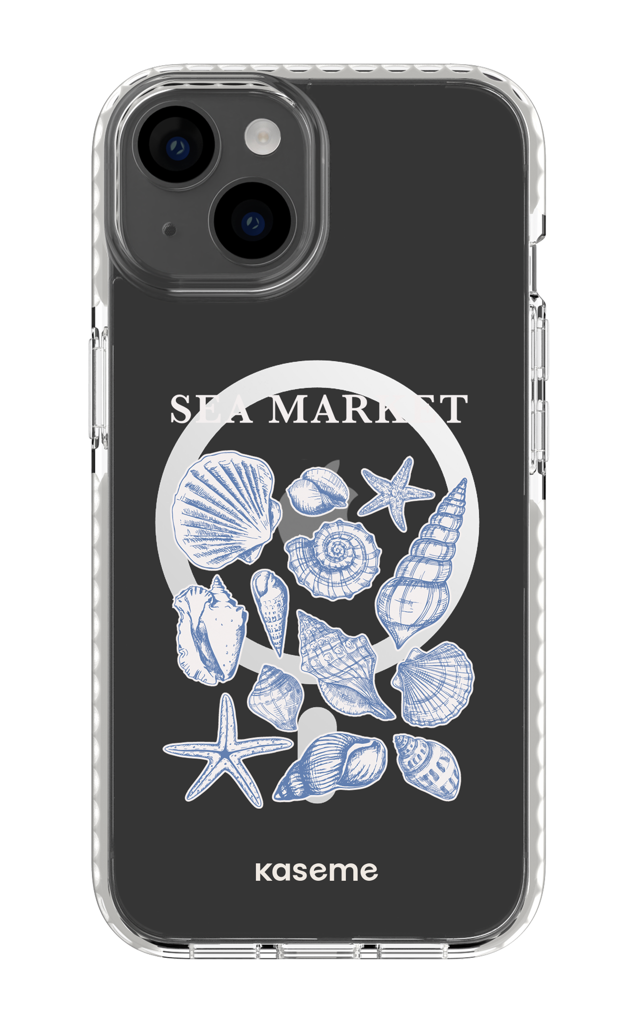 iPhone 14 Clear Case Magsafe - White Souvenir Clear Case -