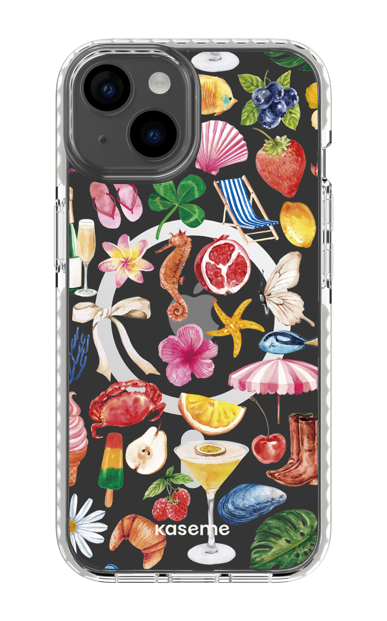 iPhone 14 Clear Case Magsafe - White St-Tropez Clear Case -