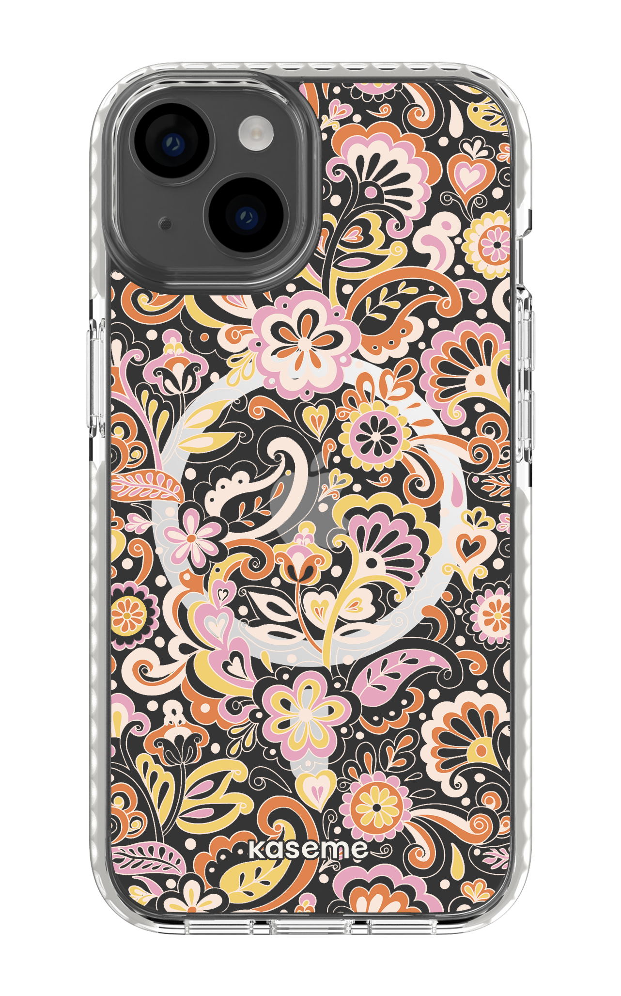 iPhone 14 Clear Case Magsafe - White Sunbathe Clear Case -