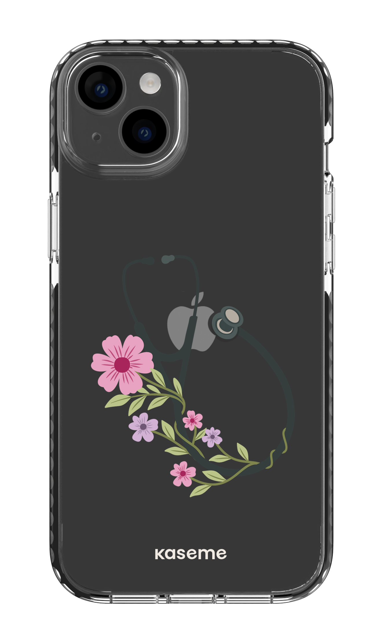 iPhone 14 Plus Clear Case Black Blossom Beat Clear Case -