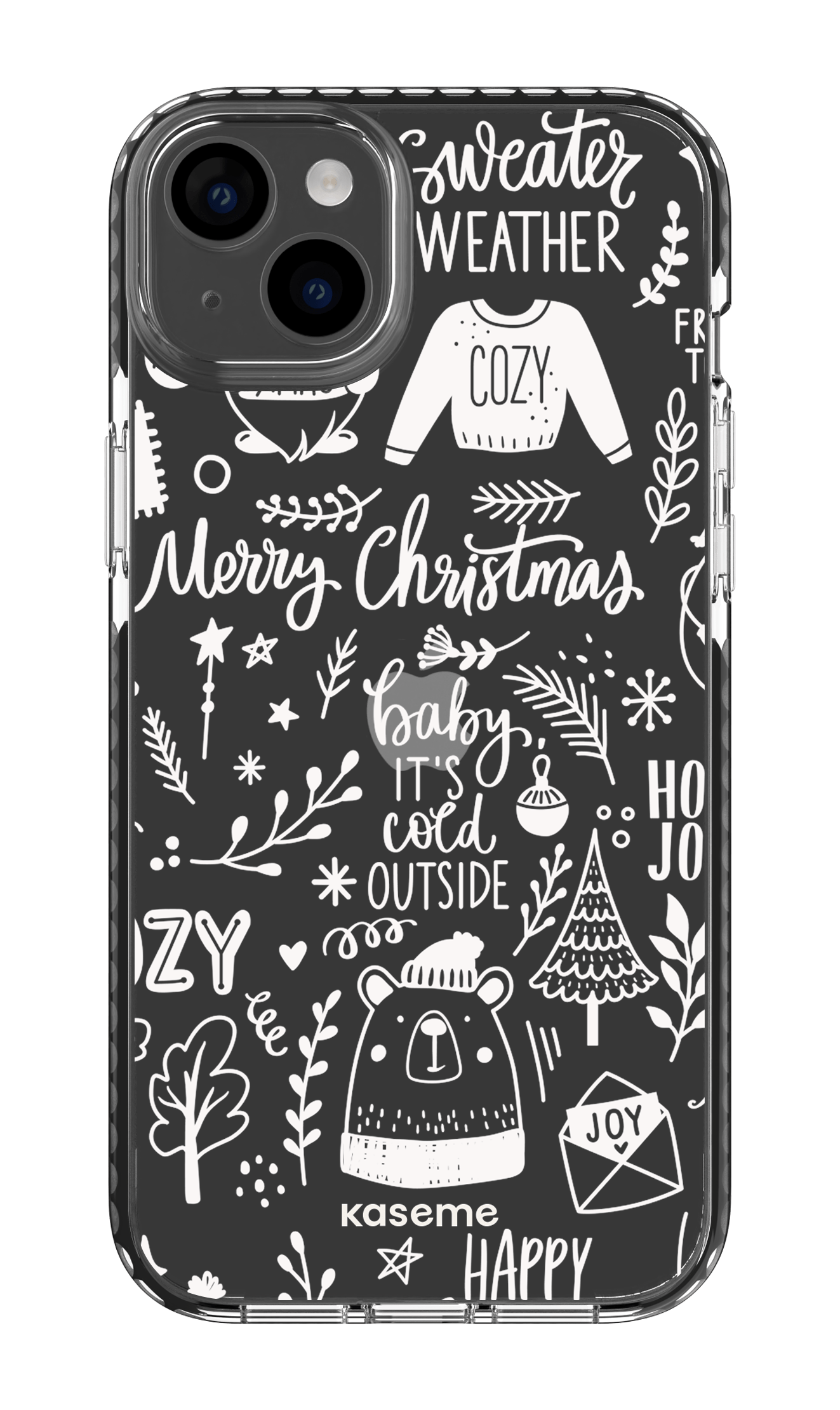 iPhone 14 Plus Clear Case Black Cold Nights Clear Case -