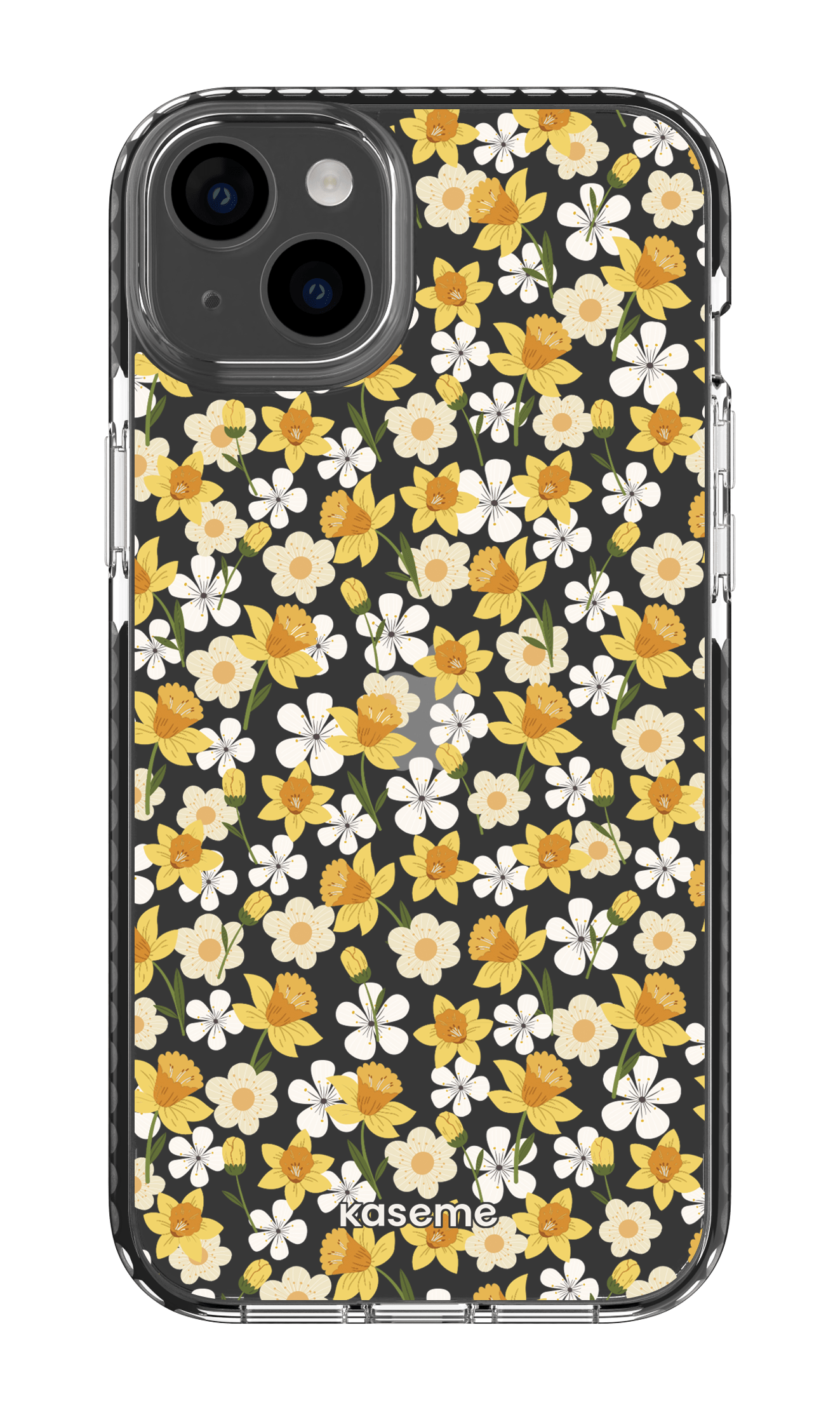 iPhone 14 Plus Clear Case Black Daffodil Clear Case -