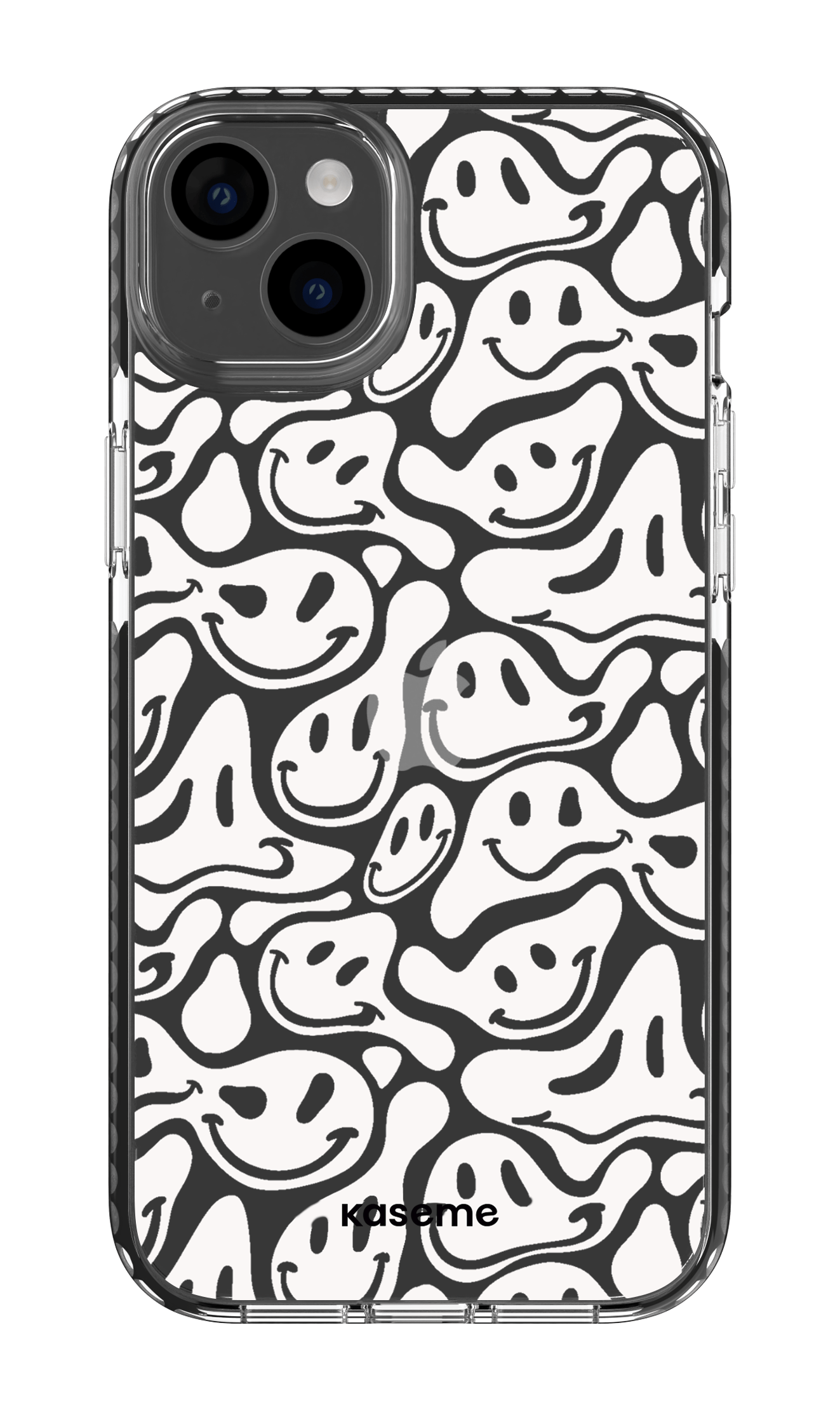 iPhone 14 Plus Clear Case Black Dystopia Clear Case -