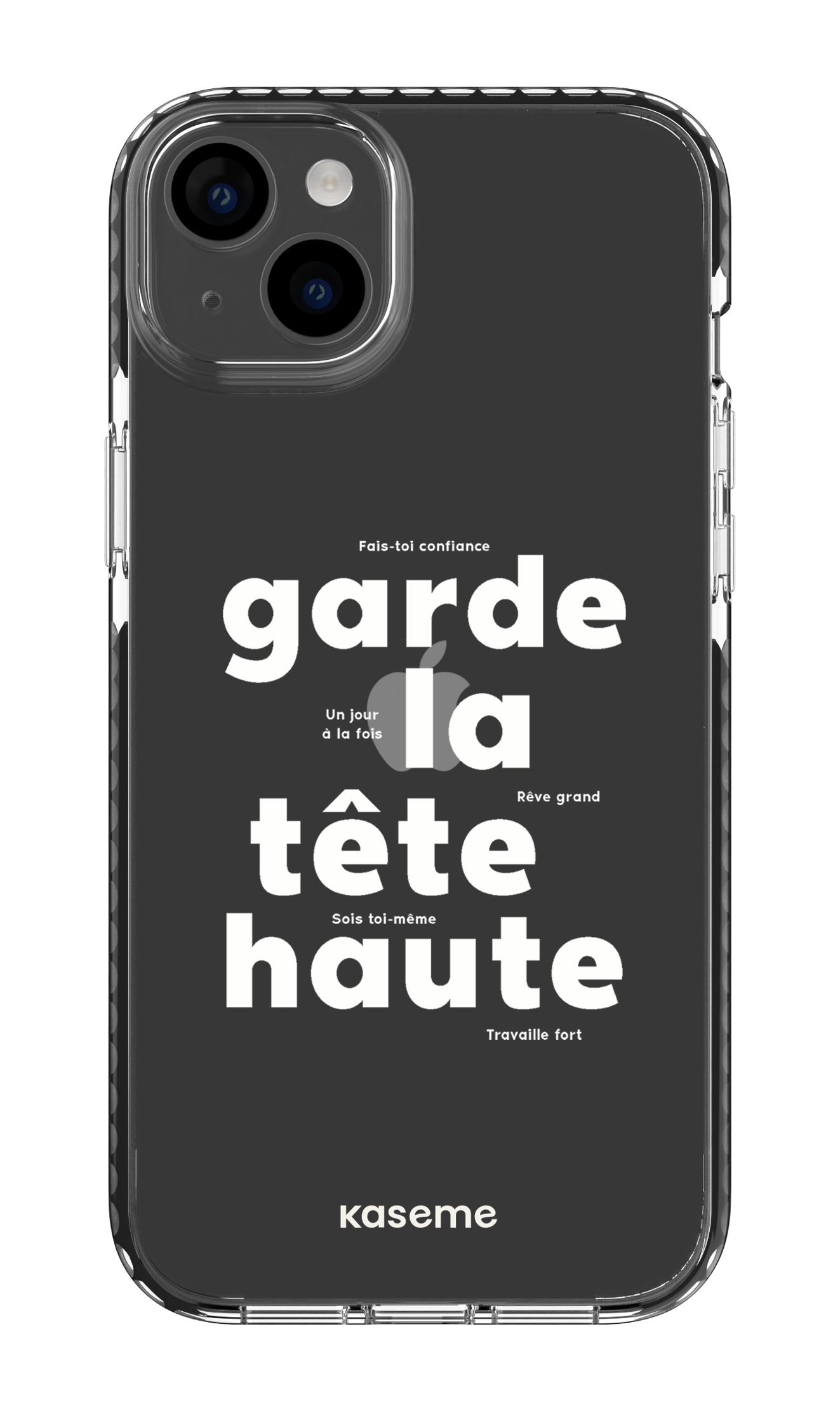 iPhone 14 Plus Clear Case Black État d'esprit Clear Case -