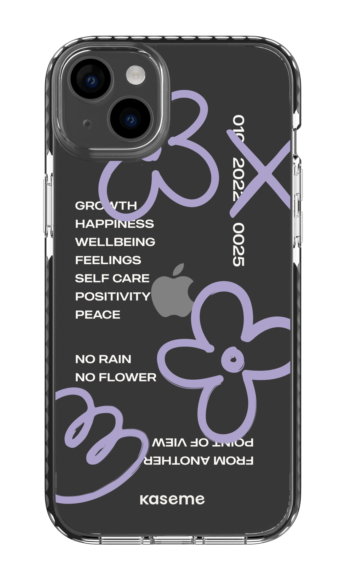iPhone 14 Plus Clear Case Black Feelings purple clear case -