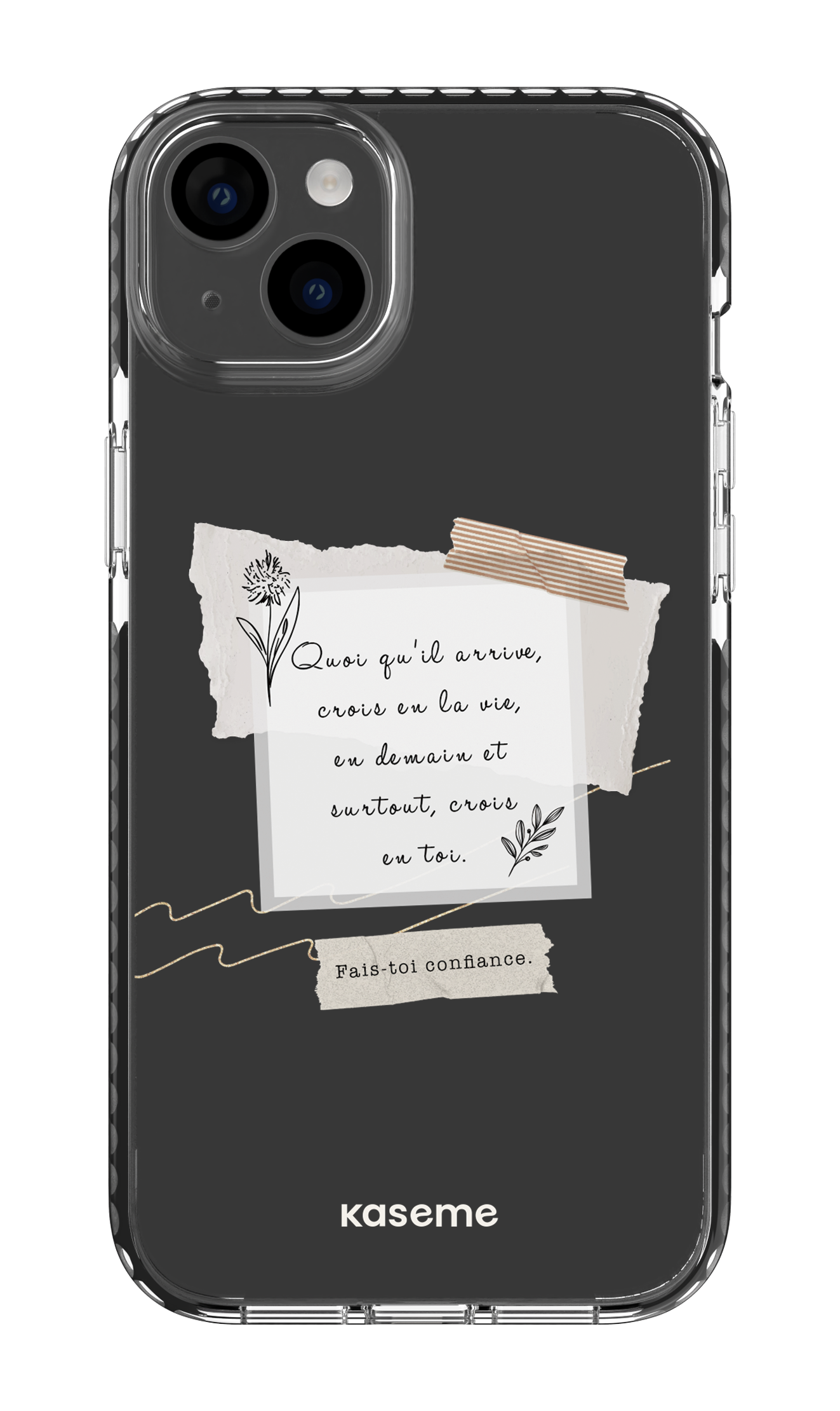 iPhone 14 Plus Clear Case Black Foi Clear Case -