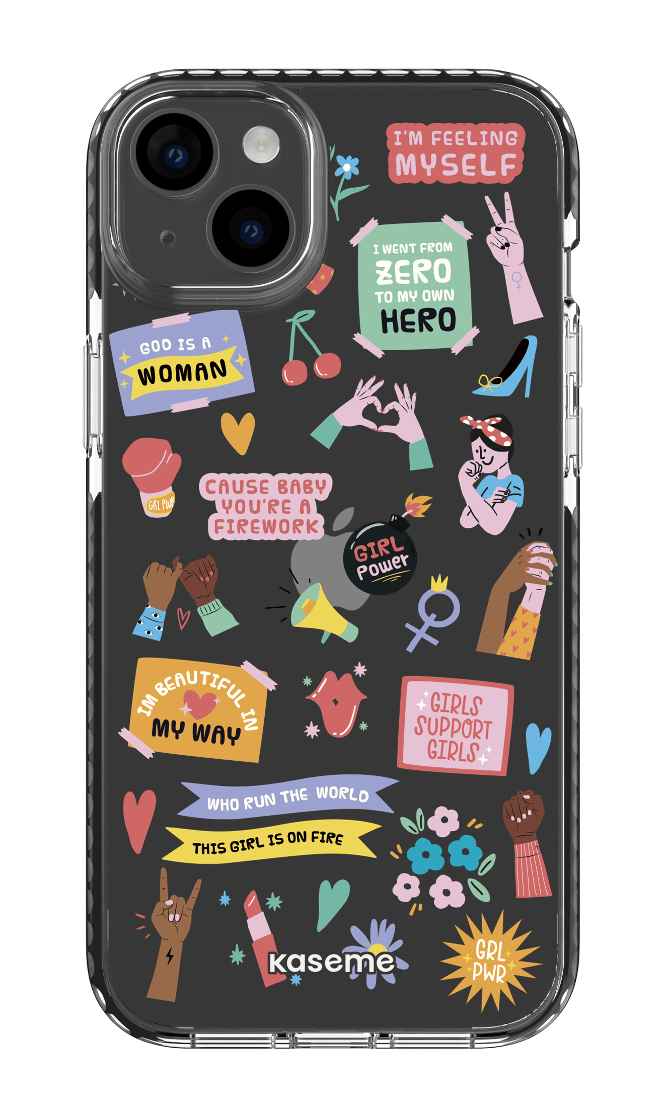 iPhone 14 Plus Clear Case Black Girl Boss Clear Case -