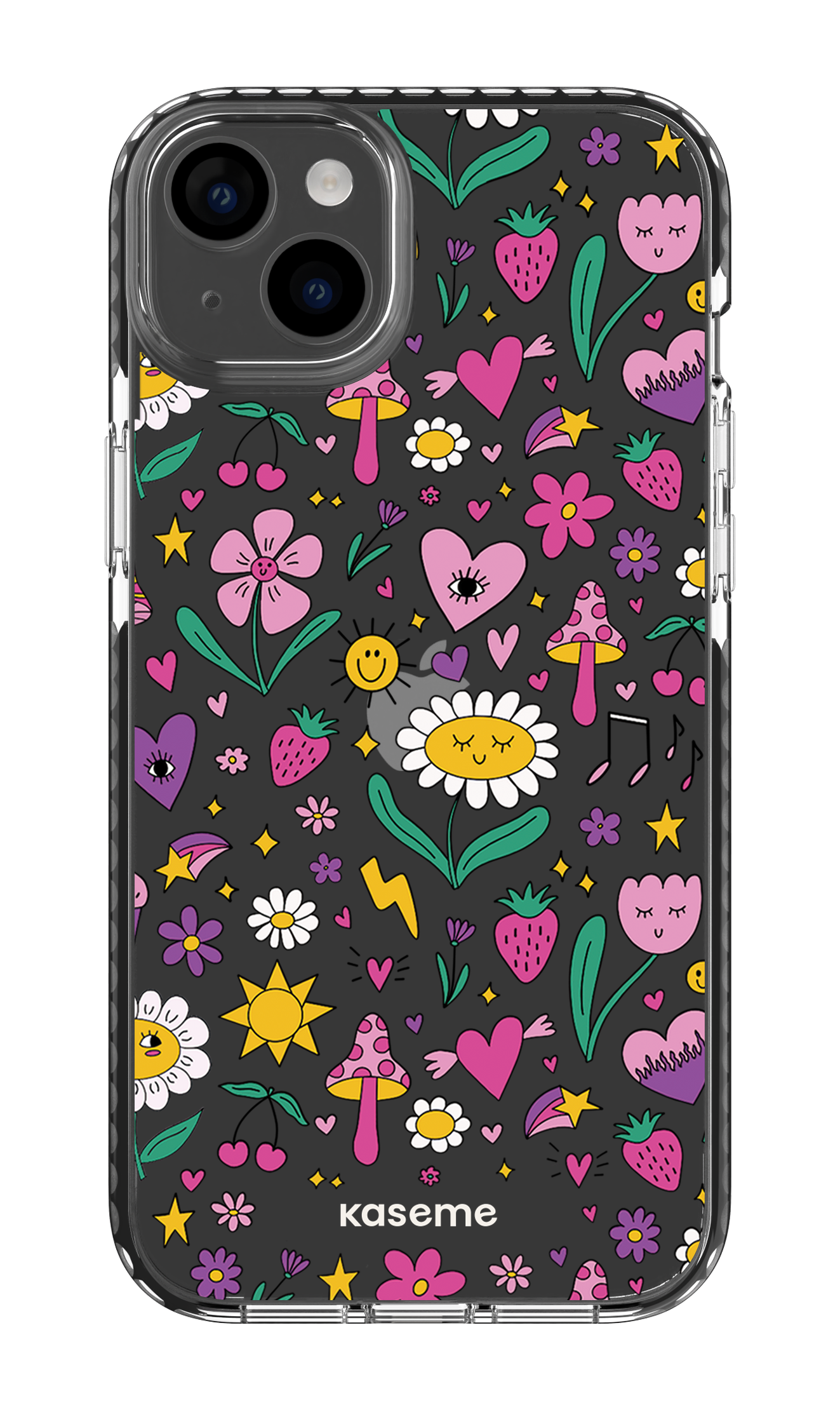 iPhone 14 Plus Clear Case Black Hypnotize Clear Case -