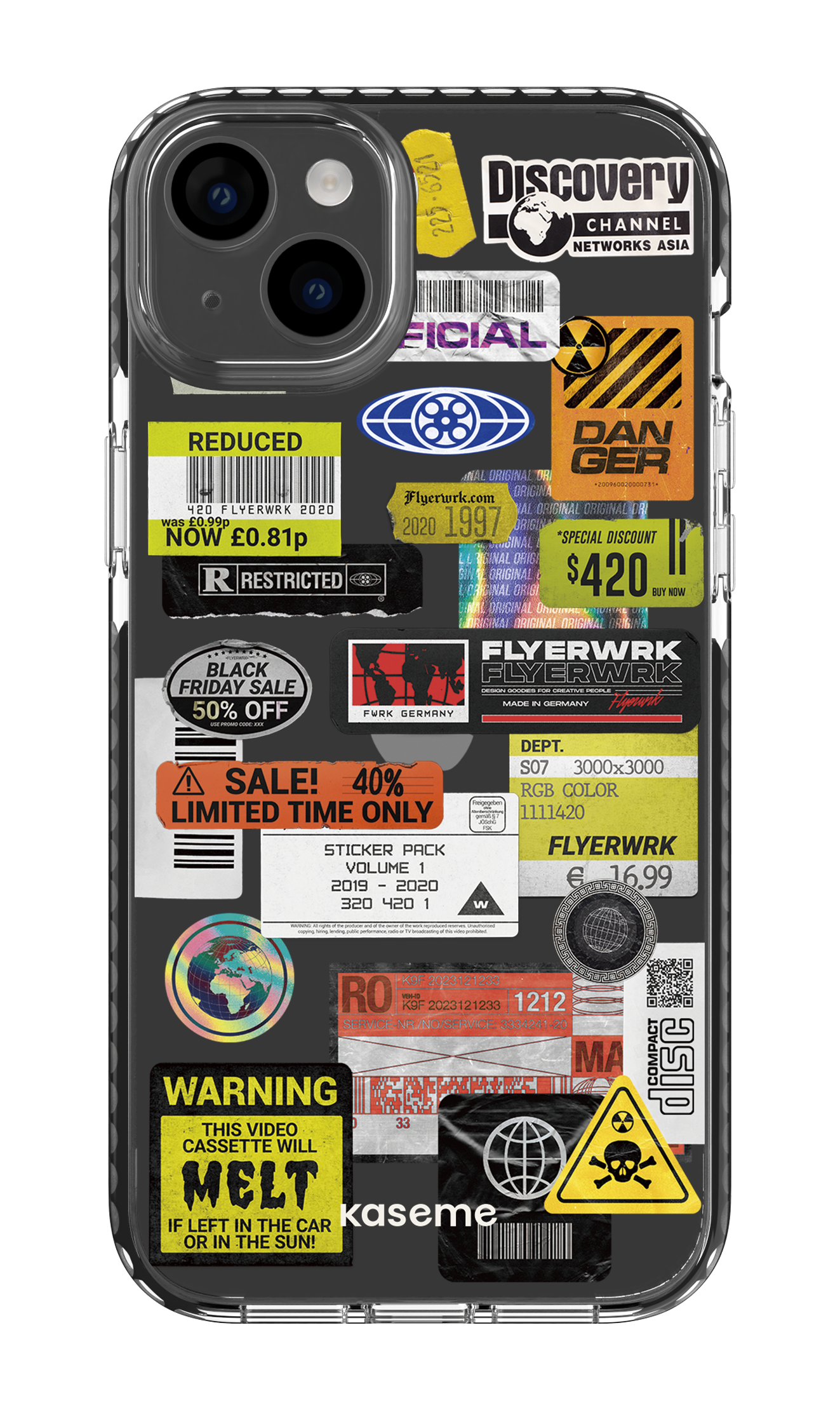 iPhone 14 Plus Clear Case Black Melt Clear Case -