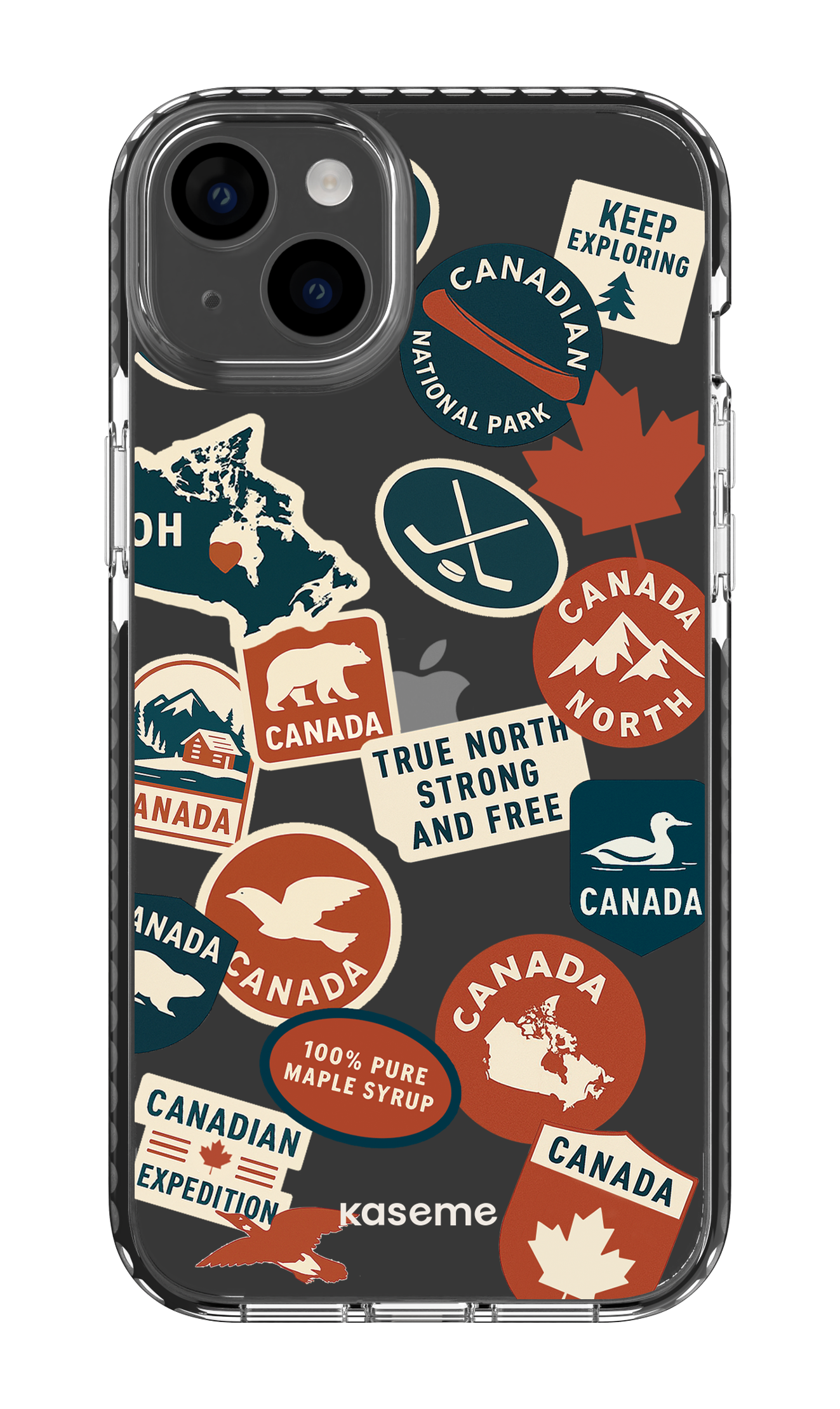 iPhone 14 Plus Clear Case Black Oh Maple -