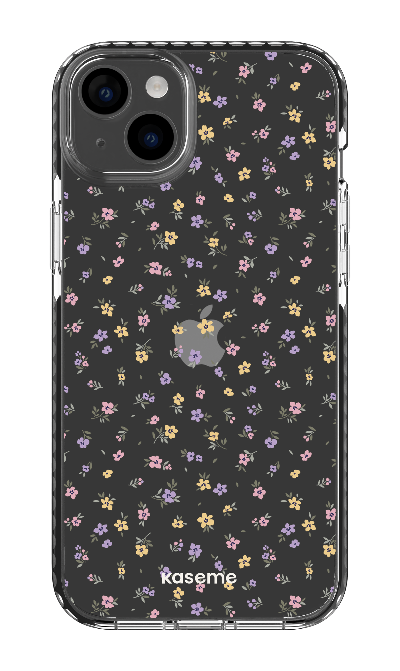 iPhone 14 Plus Clear Case Black Porcelain Blossom Clear Case -