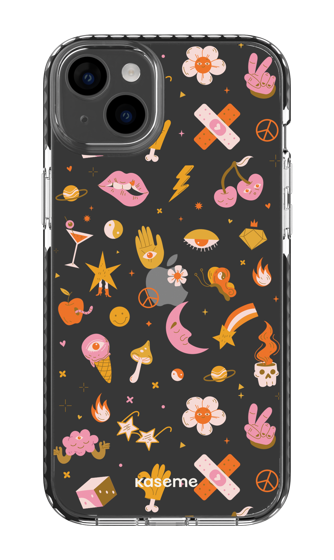 iPhone 14 Plus Clear Case Black Psycho Clear Case -