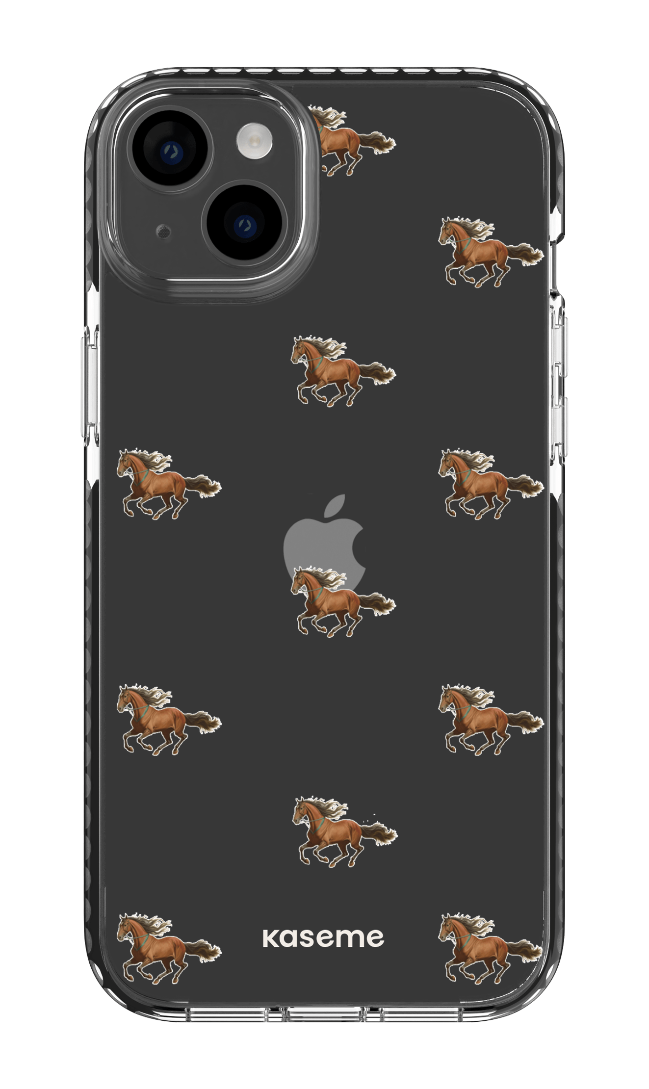 iPhone 14 Plus Clear Case Black Saddle Clear Case -