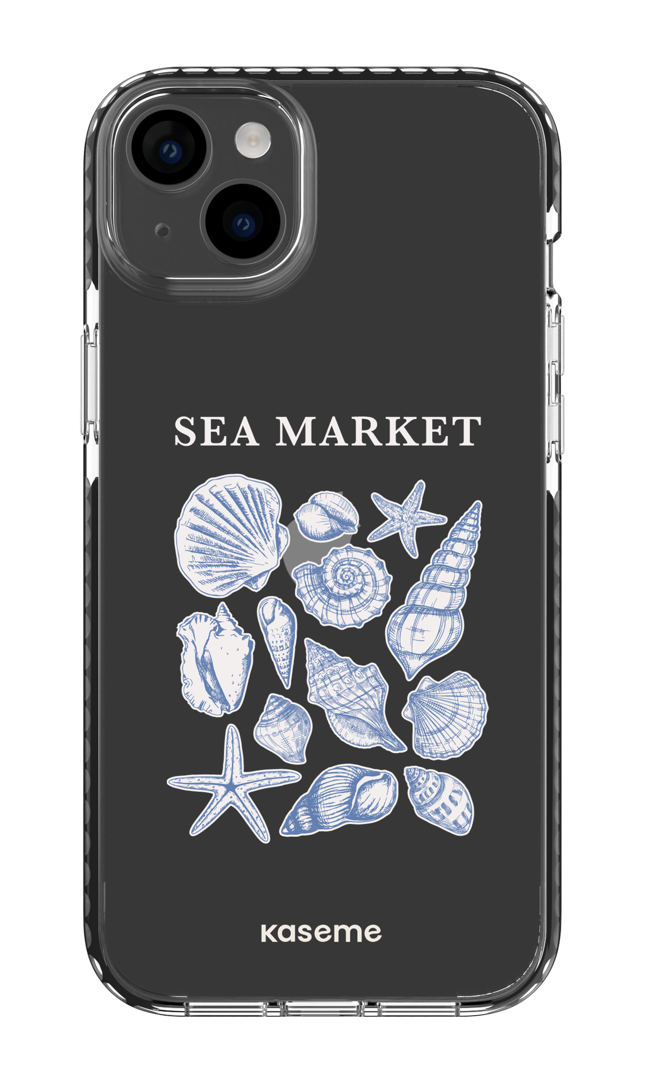 iPhone 14 Plus Clear Case Black Souvenir Clear Case -