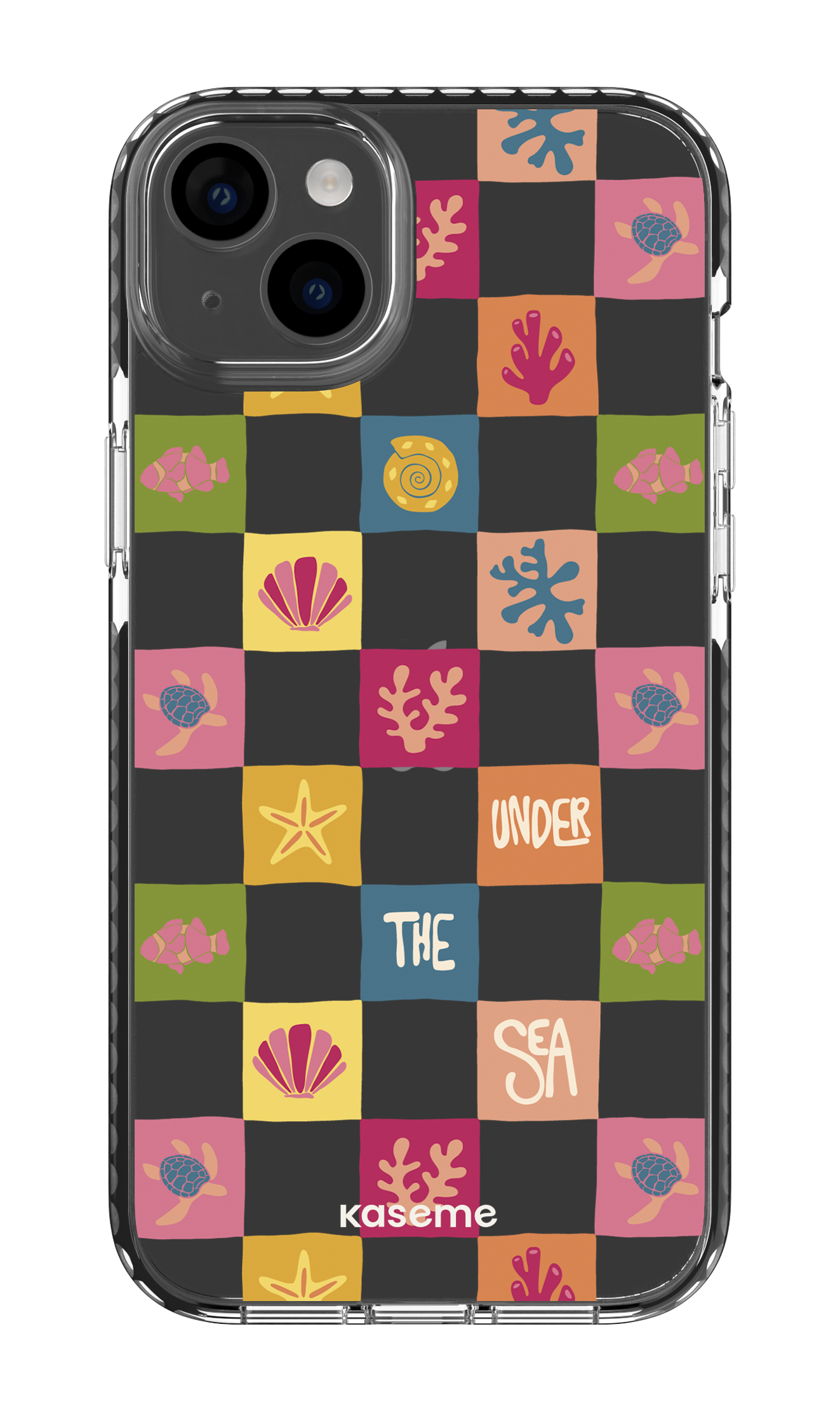 iPhone 14 Plus Clear Case Black Under the sea Clear Case -