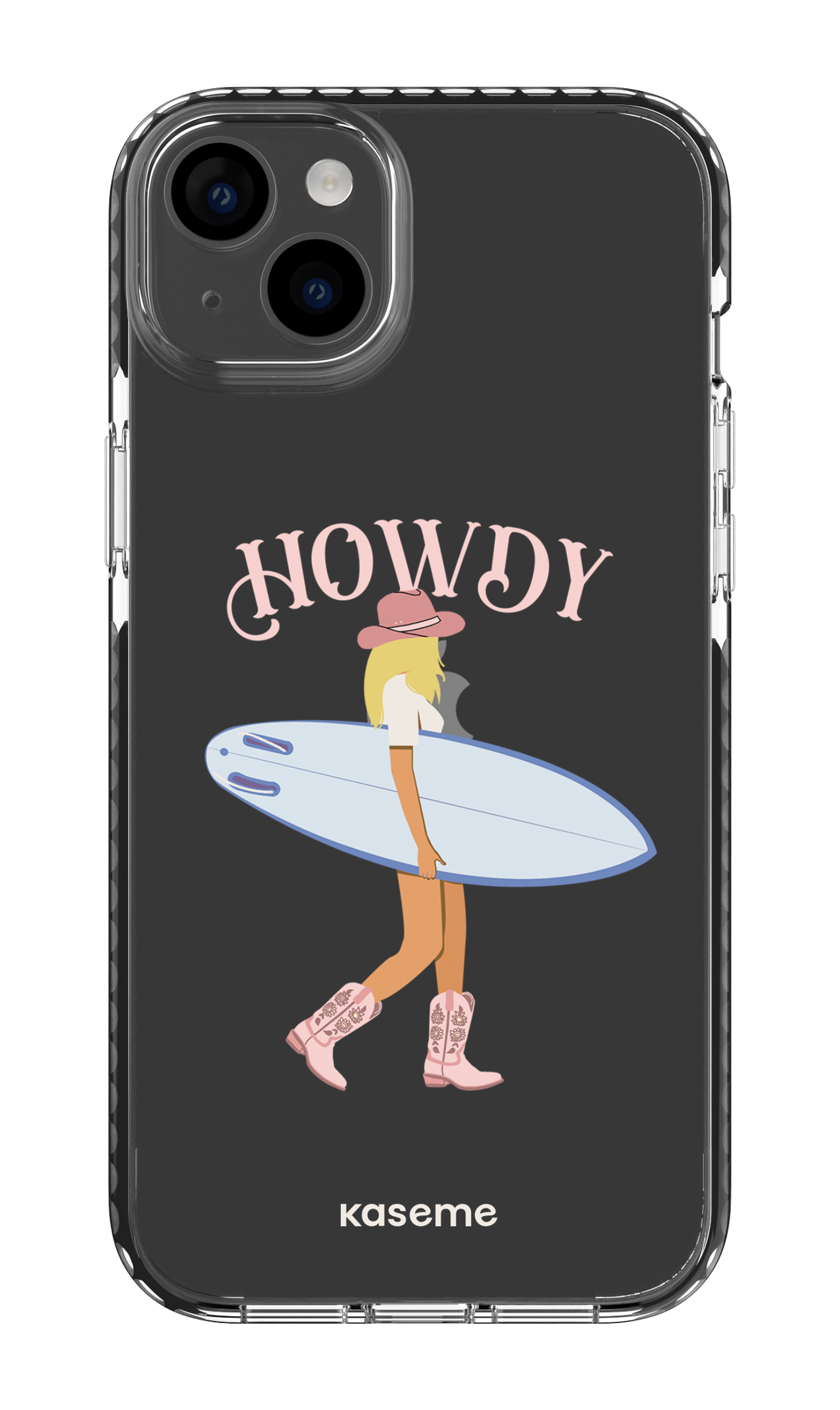 iPhone 14 Plus Clear Case Black Westsea Pink Clear Case -