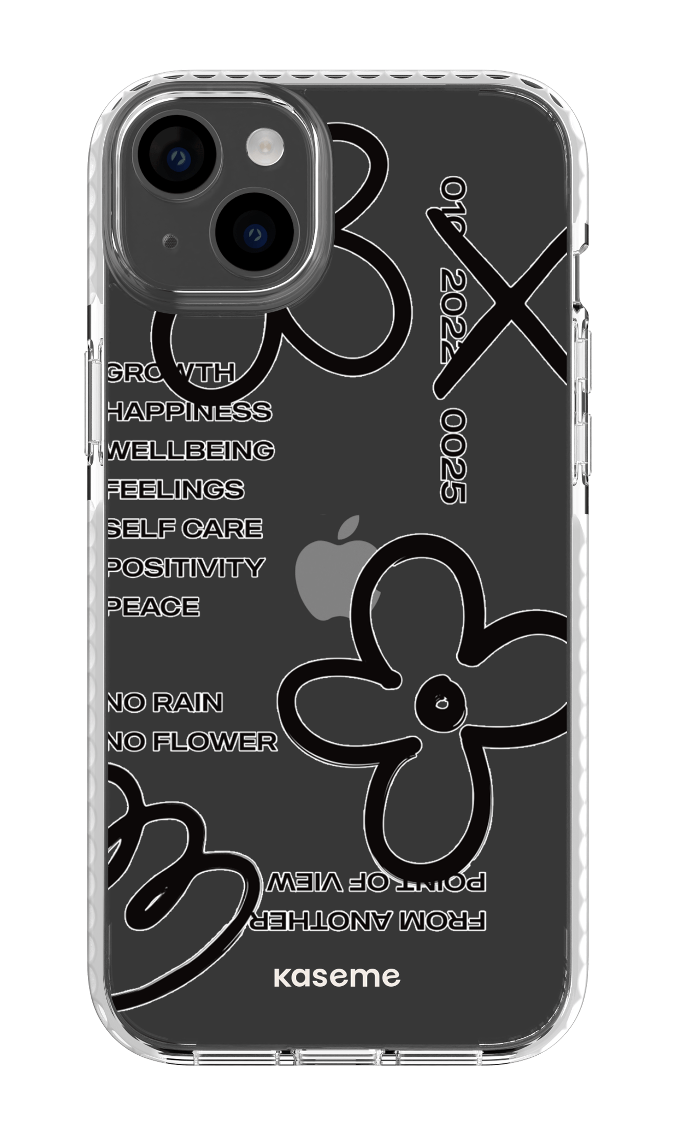 iPhone 14 Plus Clear Case White Feelings black Clear Case -